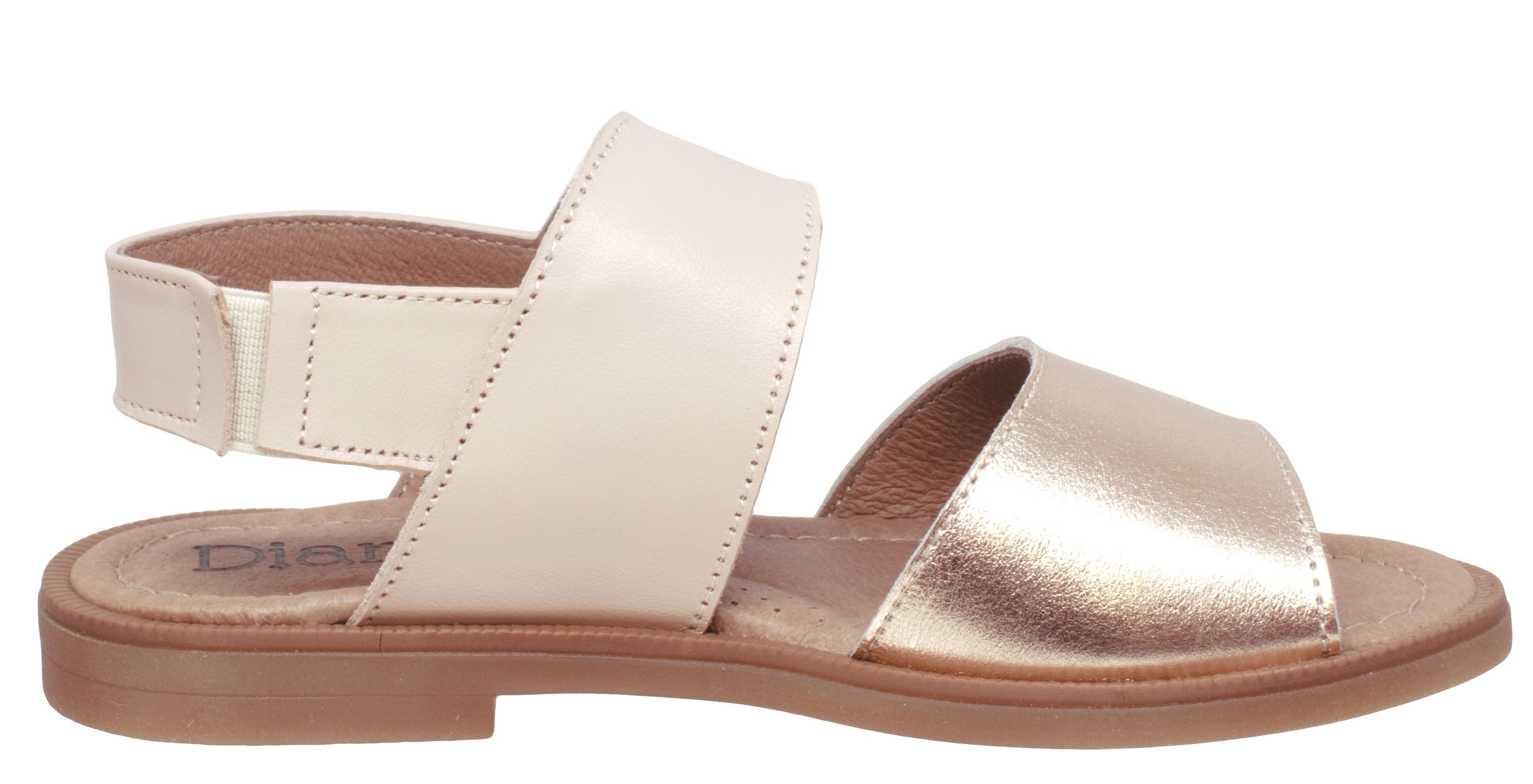 Dianetti Sandalen Dianetti 3317 Mädchen Leder Rosa Beige Gold Sandalette