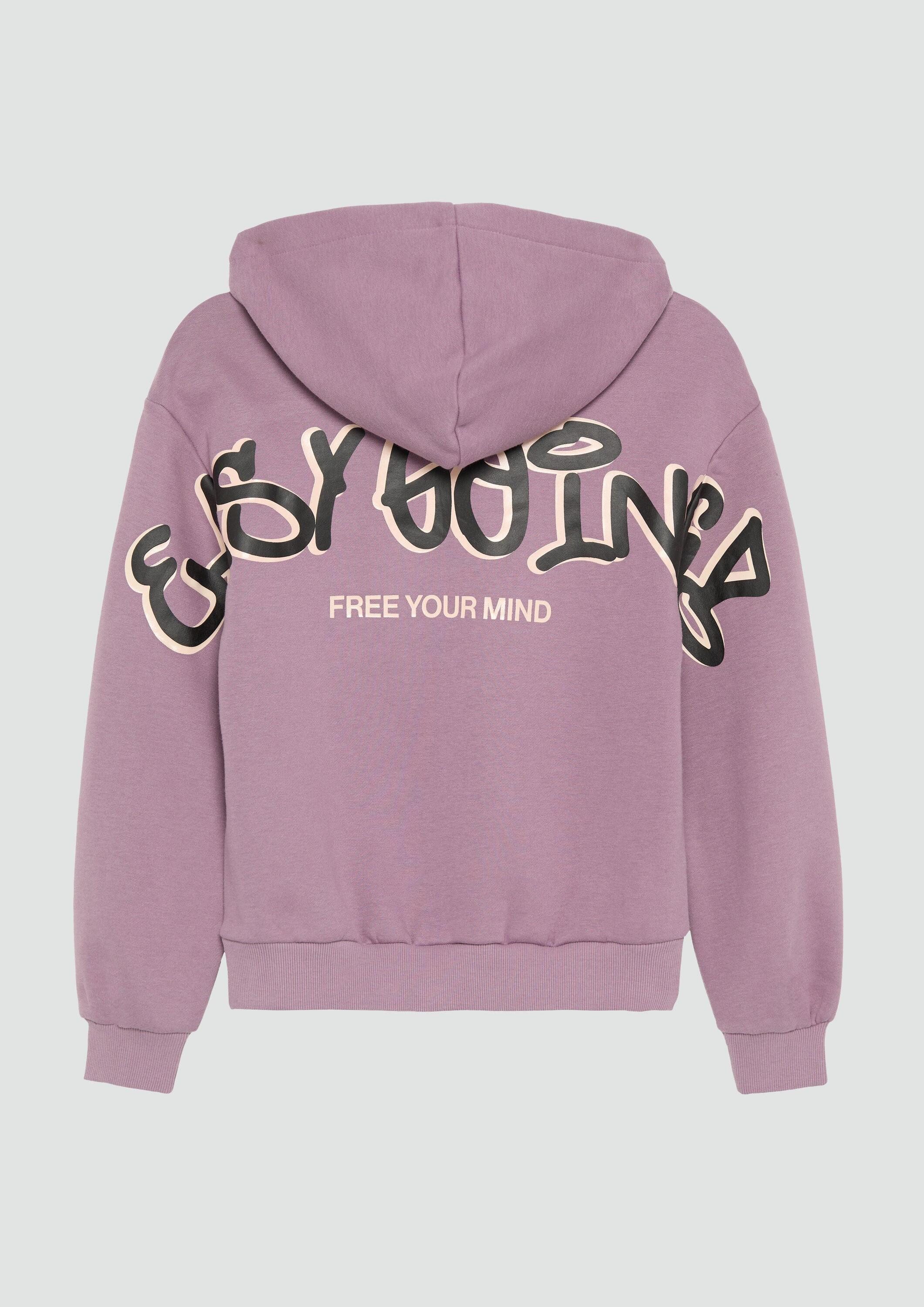 s.Oliver Sweatshirt Sweatshirt Wärmendes Oversized-Sweatshirt mit Rückenpri günstig online kaufen