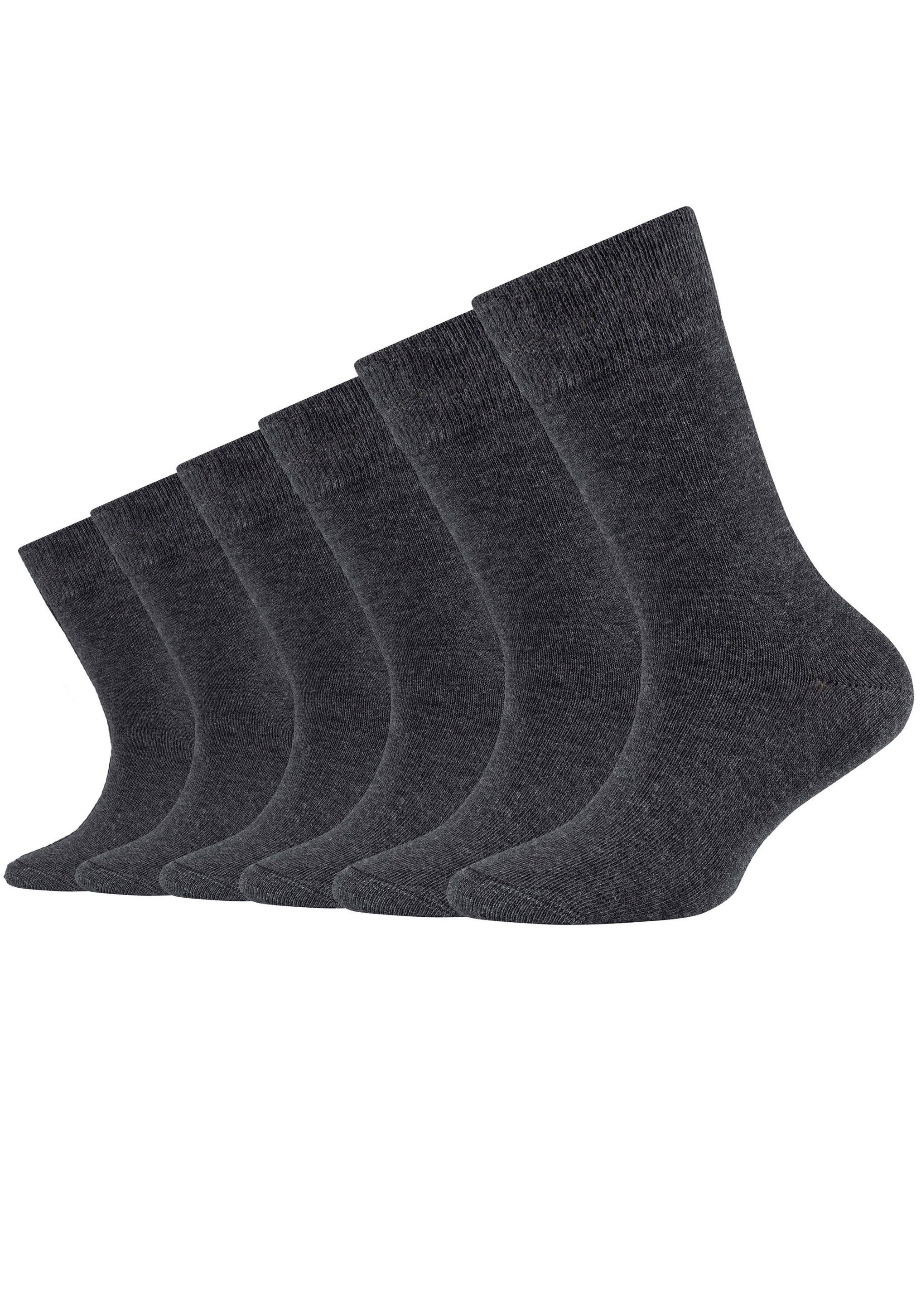 Camano Socken (Packung, 6-Paar) Hoher Anteil an gekämmter Baumwolle anthrazit
