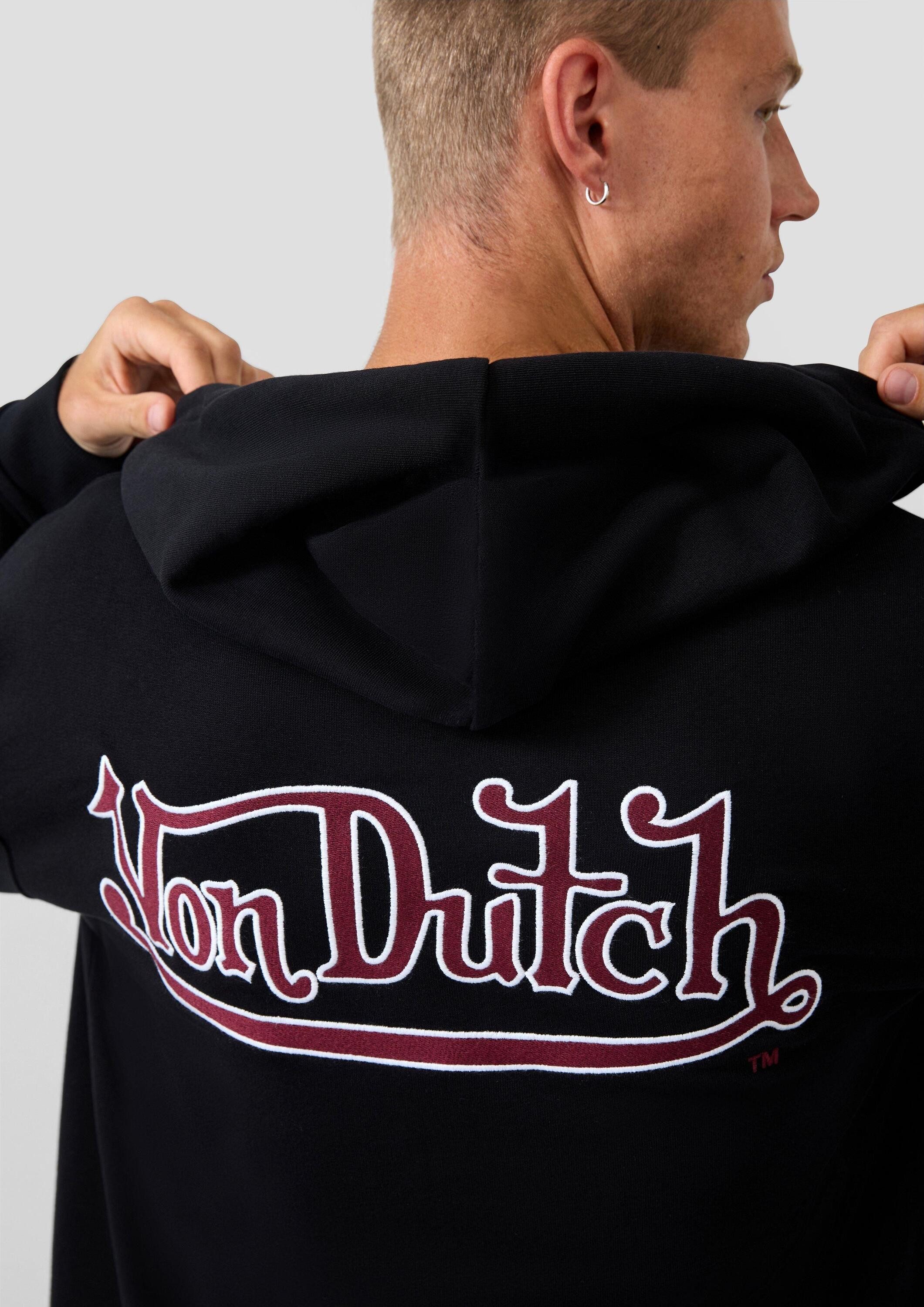 QS Sweatjacke Sweatshirt Jacke Sweatjacke mit Stickerei und Patch, QS x Von Dutch
