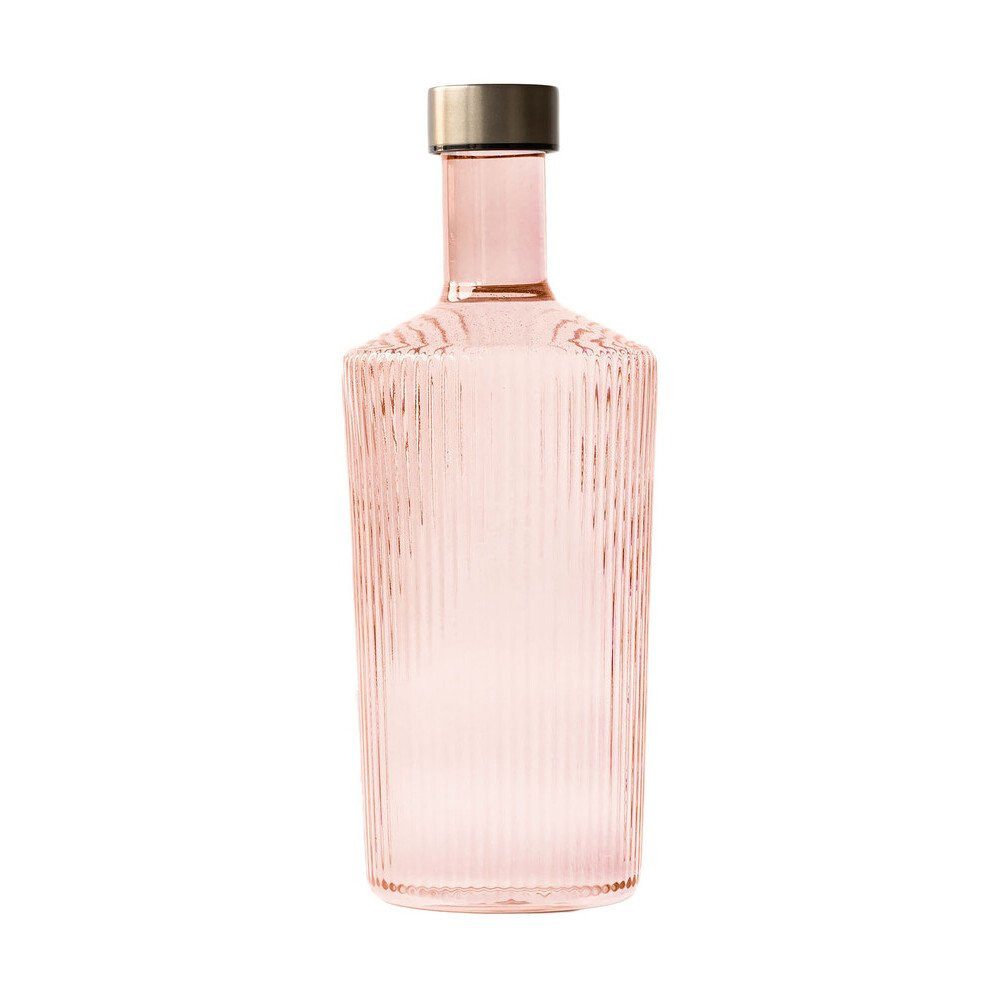 Paveau Wassersprudler Flasche Wasserflasche 1,25 l Pink, (1-tlg), Wasserflasche, Ø10,5cm, Glas, rosa