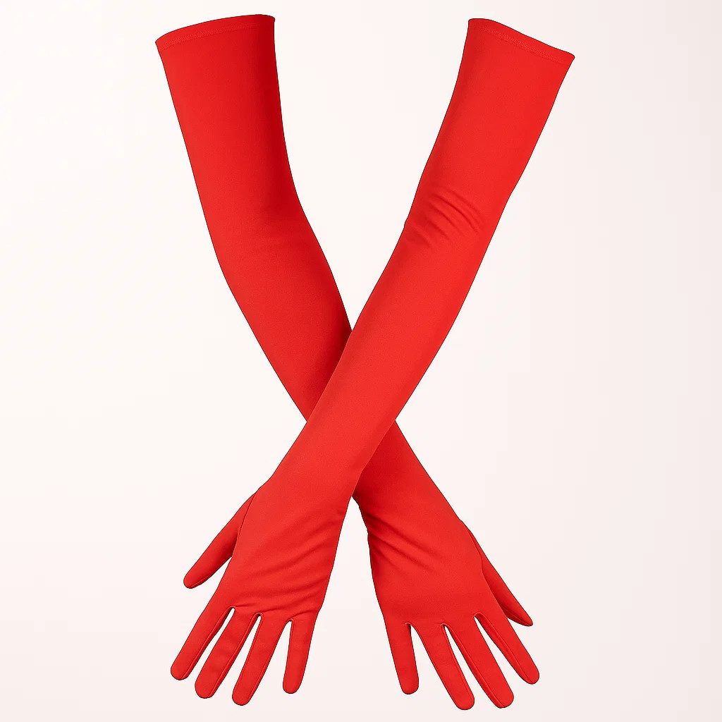 Boland Abendhandschuhe Lange Рукавички rot 59 cm – Elegante Kostümhandschuhe aus Polyester Eleganz trifft Extravaganz in strahlendem Rot