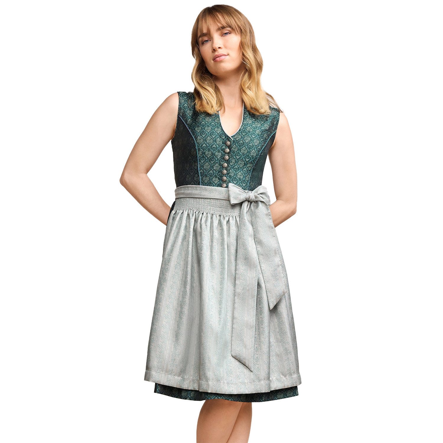 Krüger Madl Dirndl Krüger MADL Dirndl 'Inja' 413569, Dunkelgrün 60cm günstig online kaufen