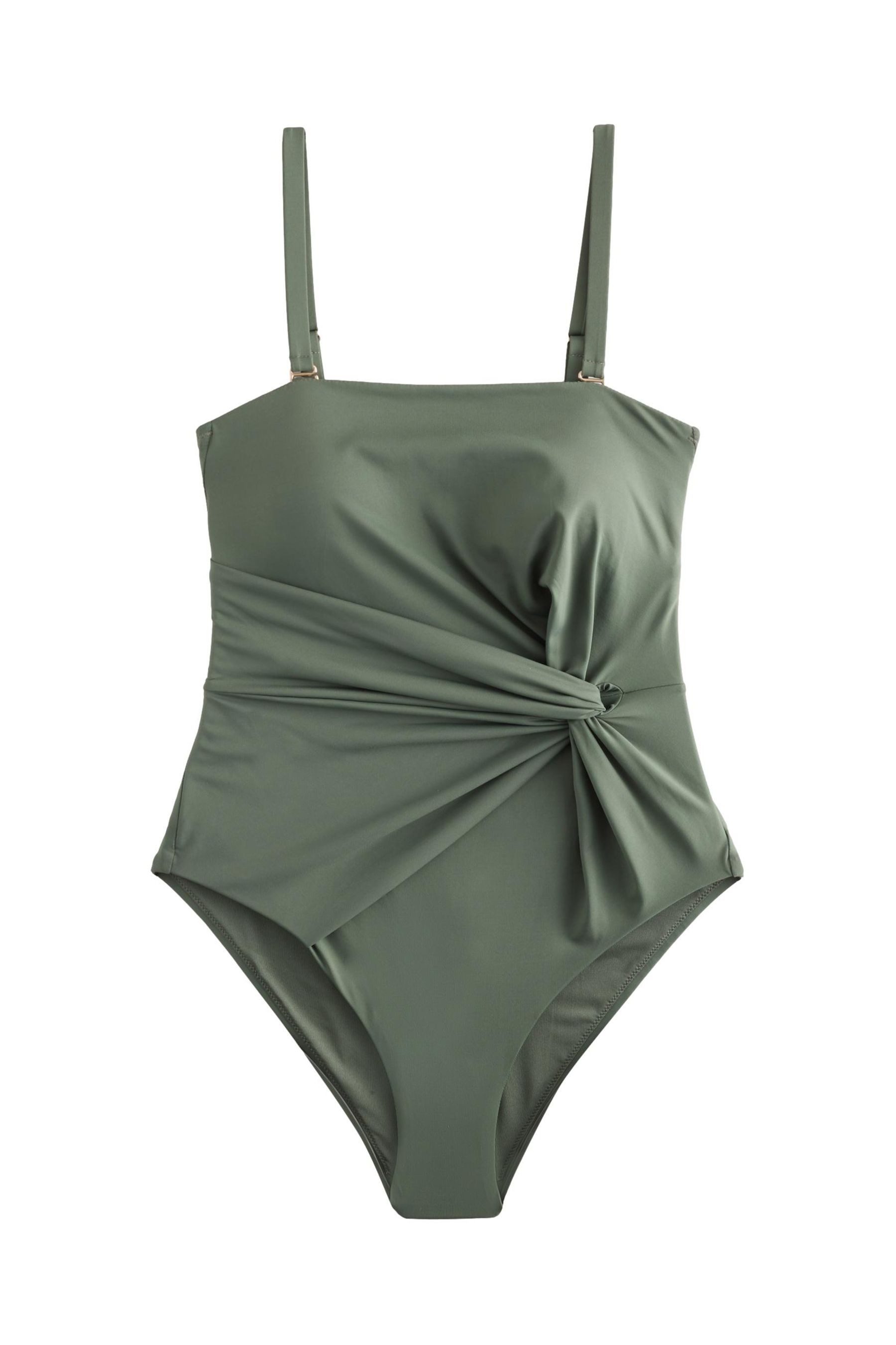 Next Badeanzug Bauchformender Bandeau-Badeanzug mit Twist-Detail günstig online kaufen
