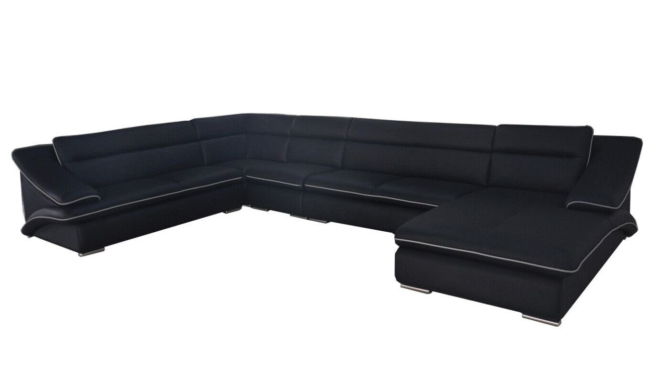 Ecksofa Ecksofa Polster JVmoebel Sofa Wohnlandschaft Eckcouch Eckgarnitur +USB UForm