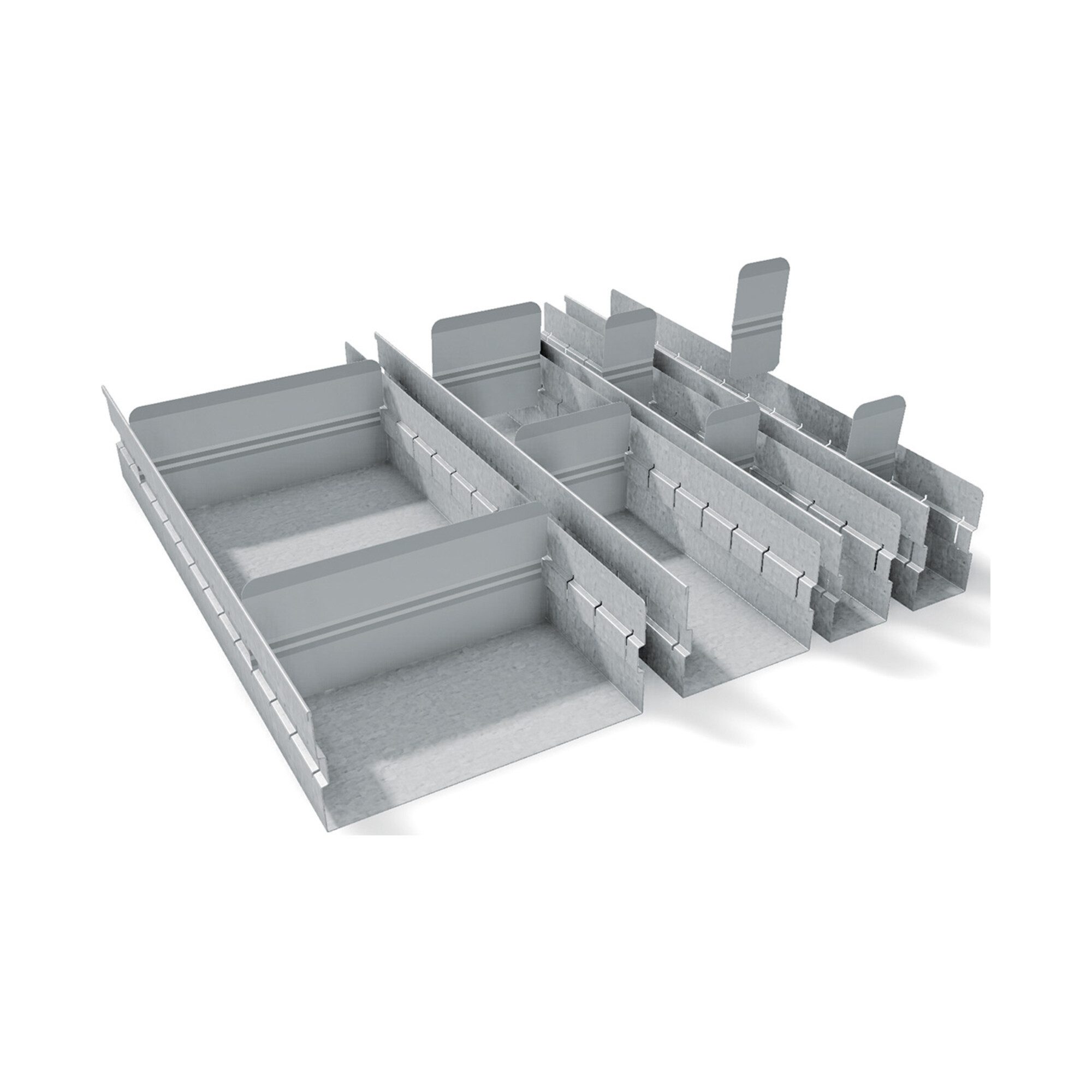 Stumpf Metall GmbH Regal Stumpf Einteilungs-Set universal 100 mm hoch, 12-teilig