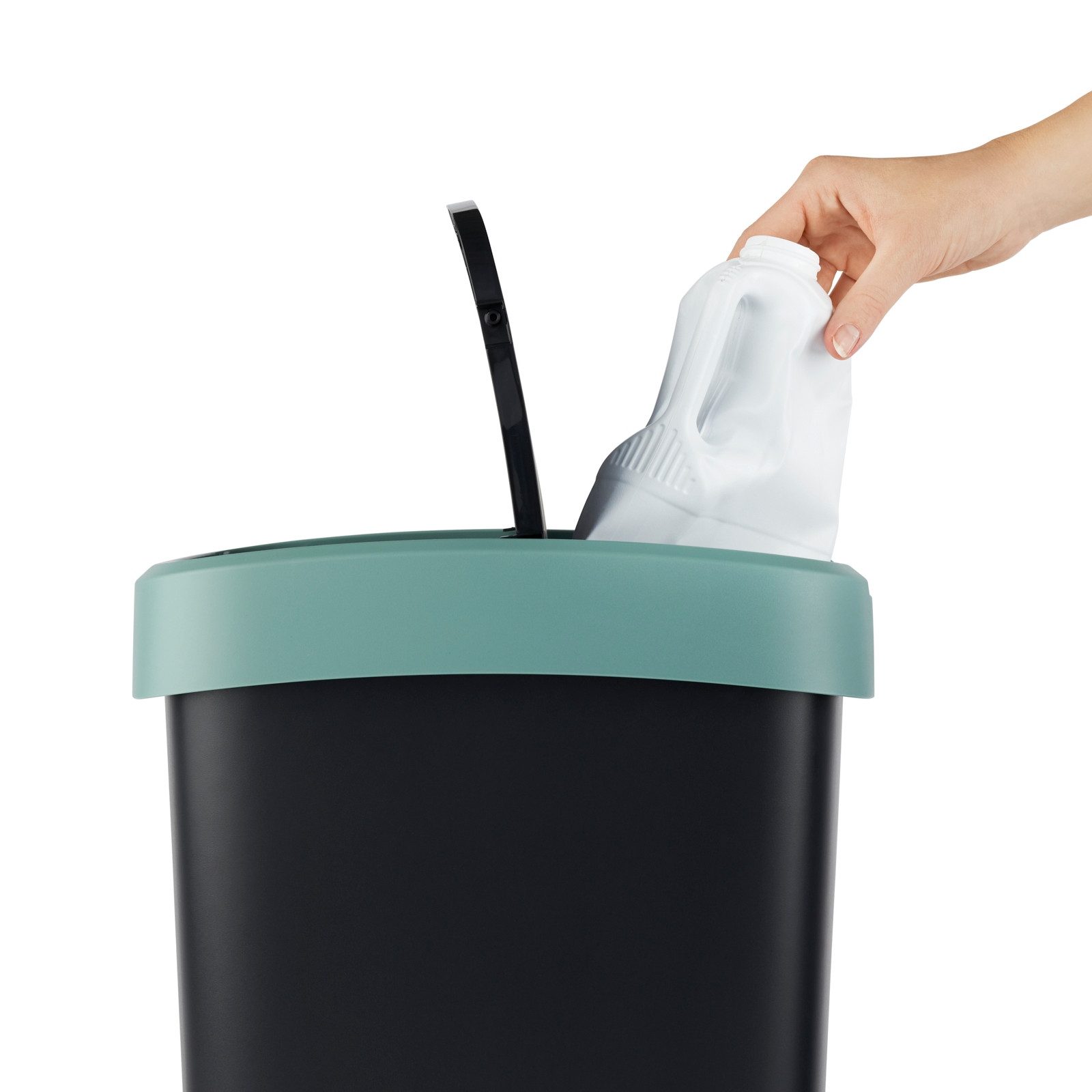 ROTHO Mülleimer Twist Mülleimer 25l mit Deckel, Kunststoff (PP) BPA-frei