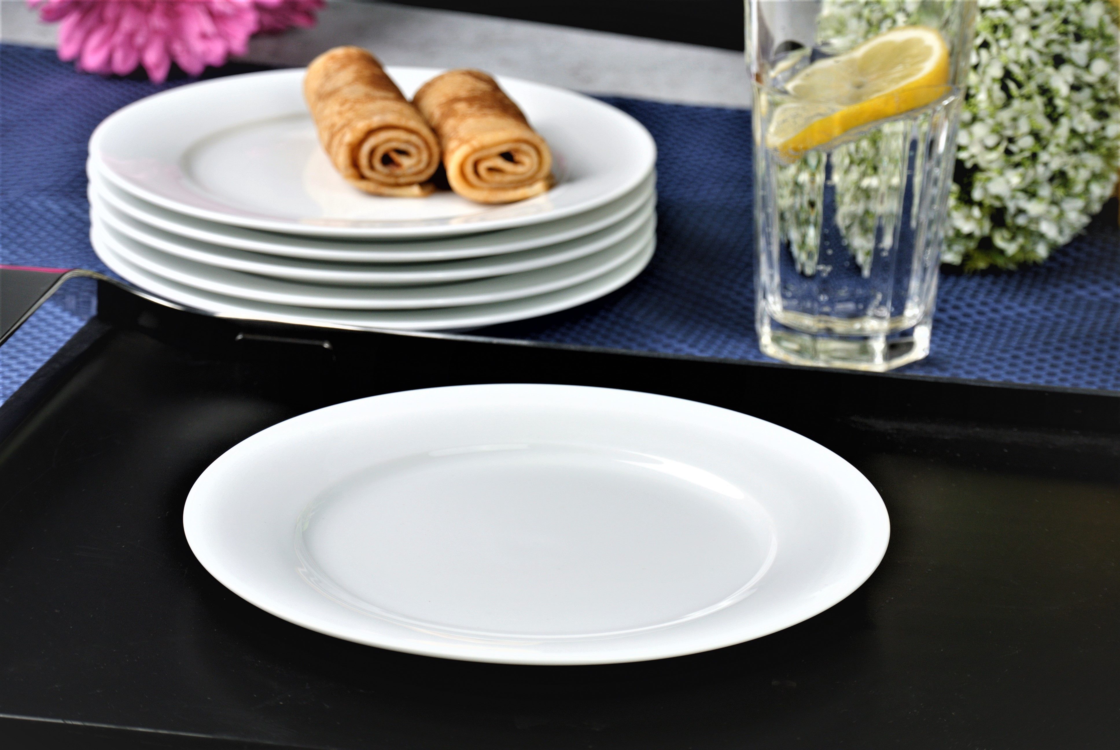 Retsch Arzberg Frühstücksteller Teller Set, HEIKE WEISS, Dessert- & Kuchenteller 21 cm, Porzellan, (6 St), perfekt für Frühstück, Kaffee, Abendessen, spülmaschinenfest