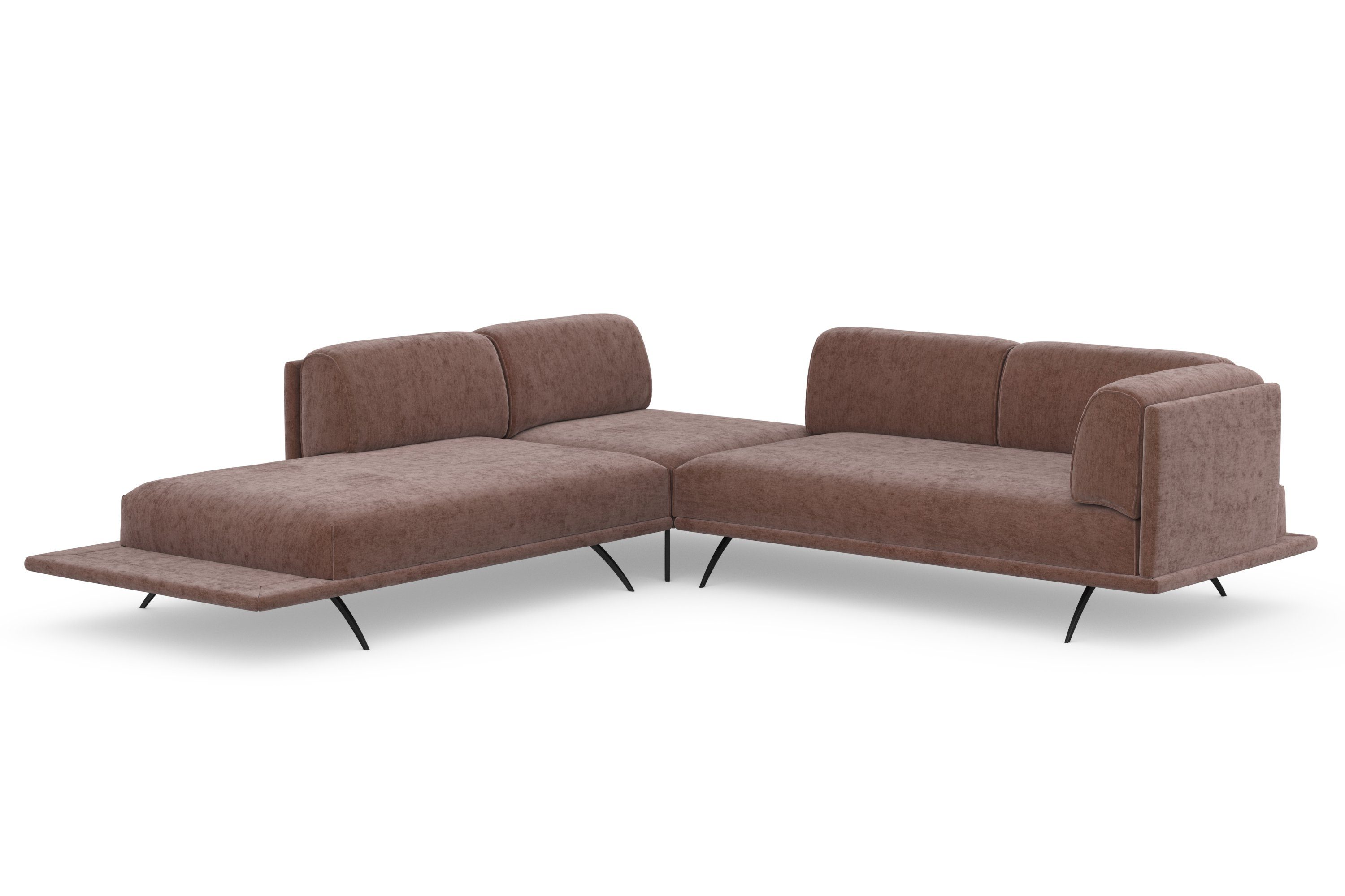 Ecksofa Sockel mit machalke® bezogenem benito,