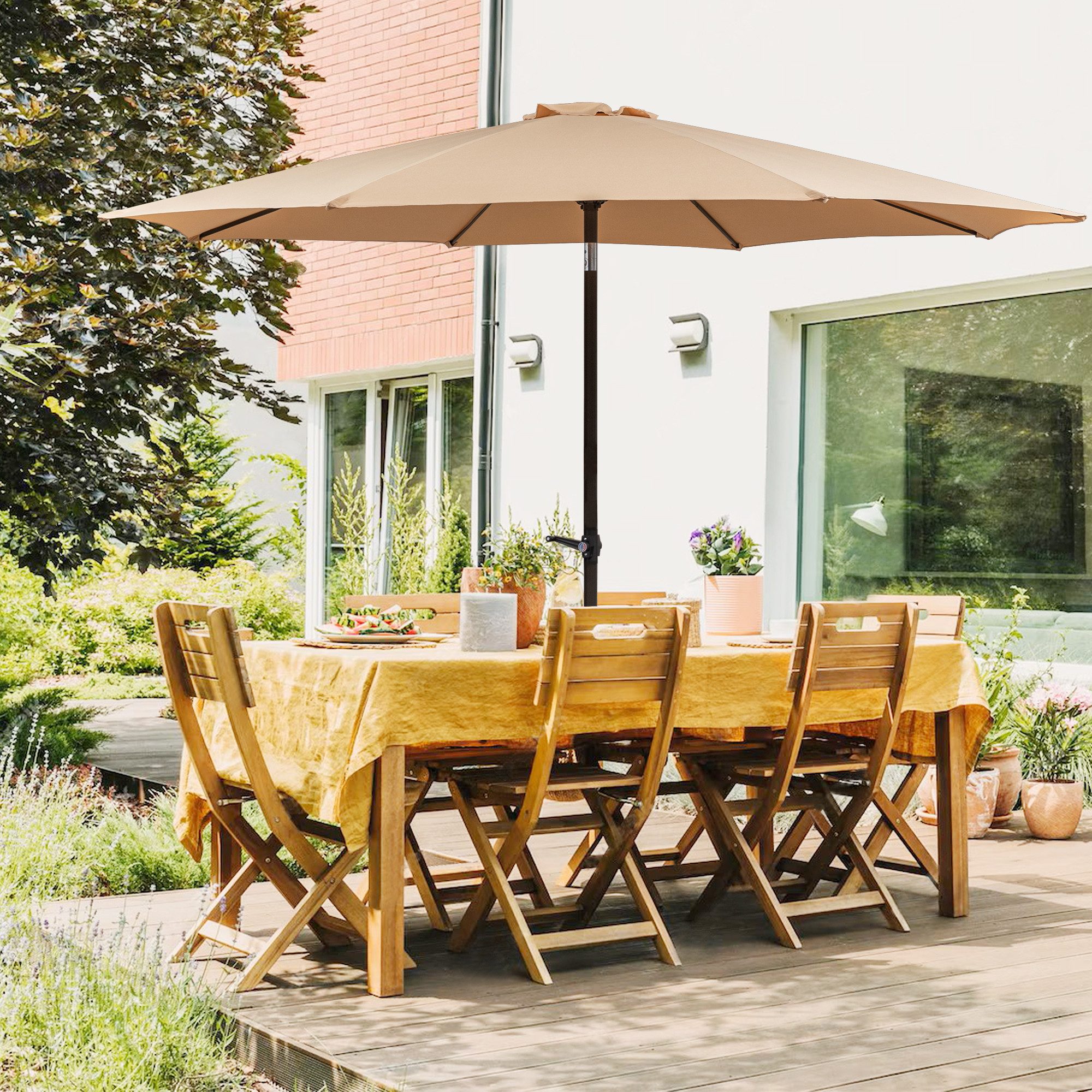 Thanaddo Sonnenschirm Gartenschirm Terrassenschirm Balkonschirm Marketschir günstig online kaufen