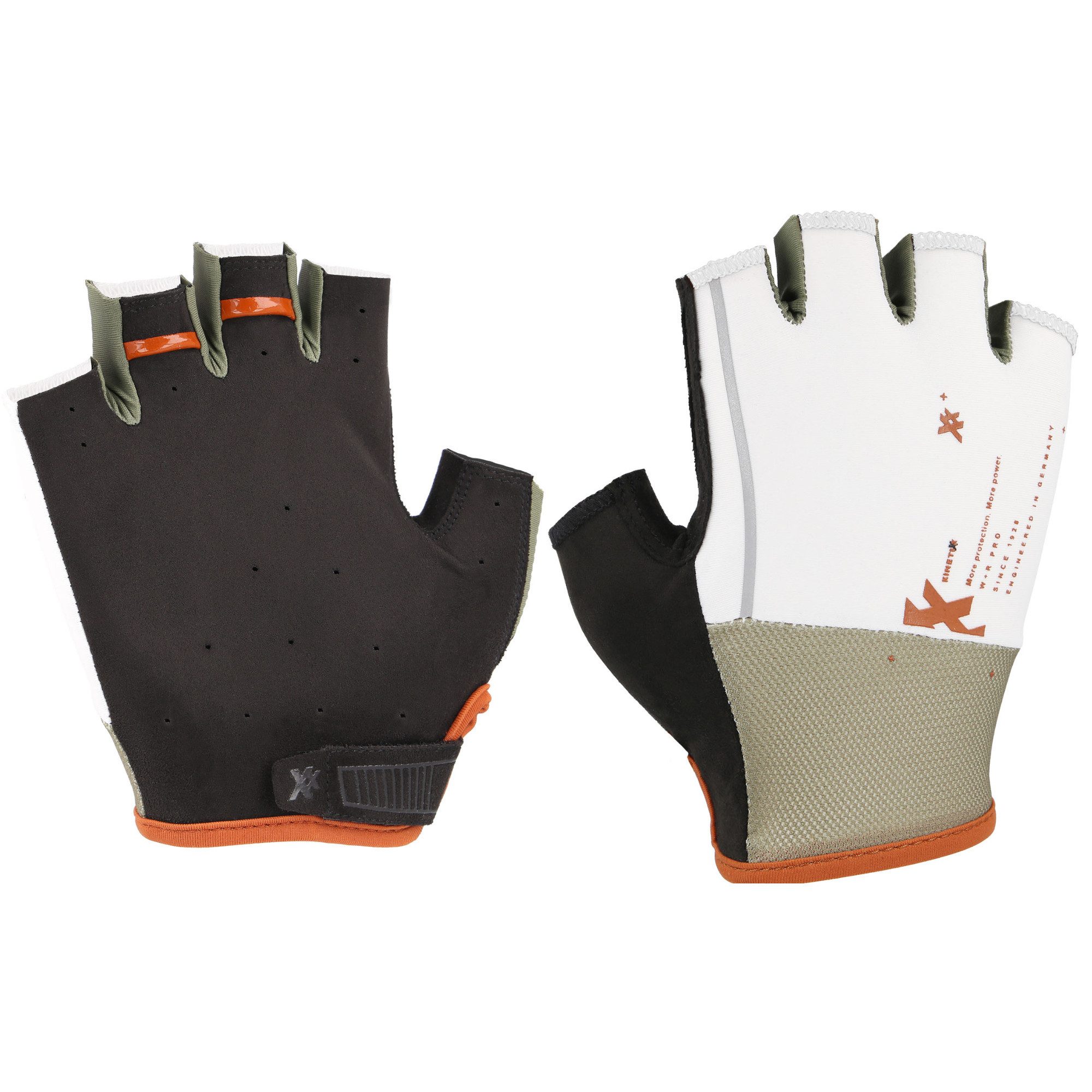 Kinetixx Fahrradhandschuhe KinetiXx Lahja C2G, Unisex Radhandschuh nachhaltig & taktil (Im grau und olive) Grip, Atmungsaktiv, Elastisch, Nachhaltig, Reflektierend