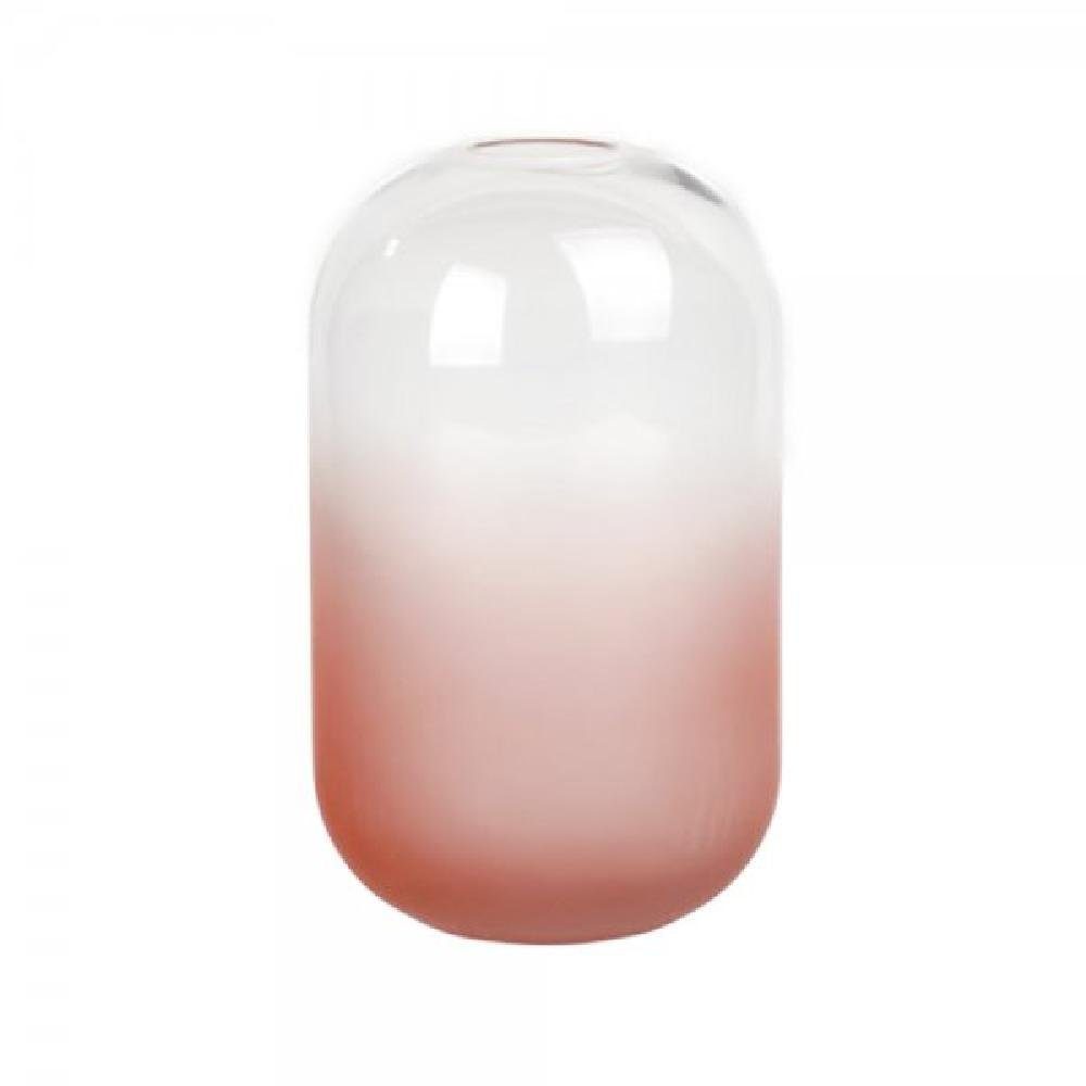 Dekovase Vase Glas Weiß/Pink (21,5cm)