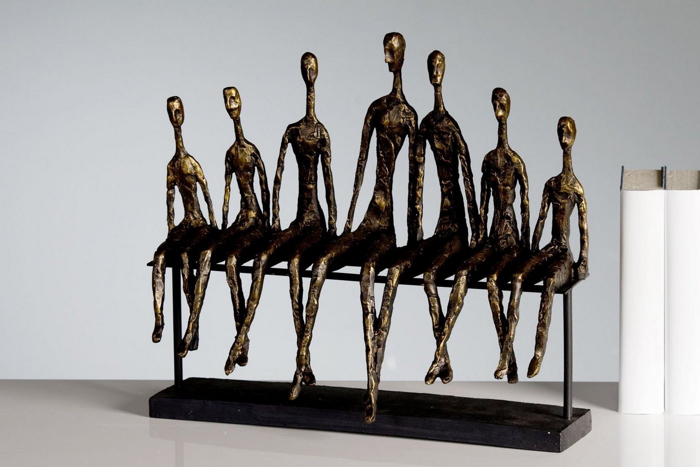 Casablanca by Gilde Dekofigur »Skulptur Community« (1 Stück), Dekoobjekt, Höhe 35 cm, mit Spruchanhänger, Wohnzimmer-HomeTrends