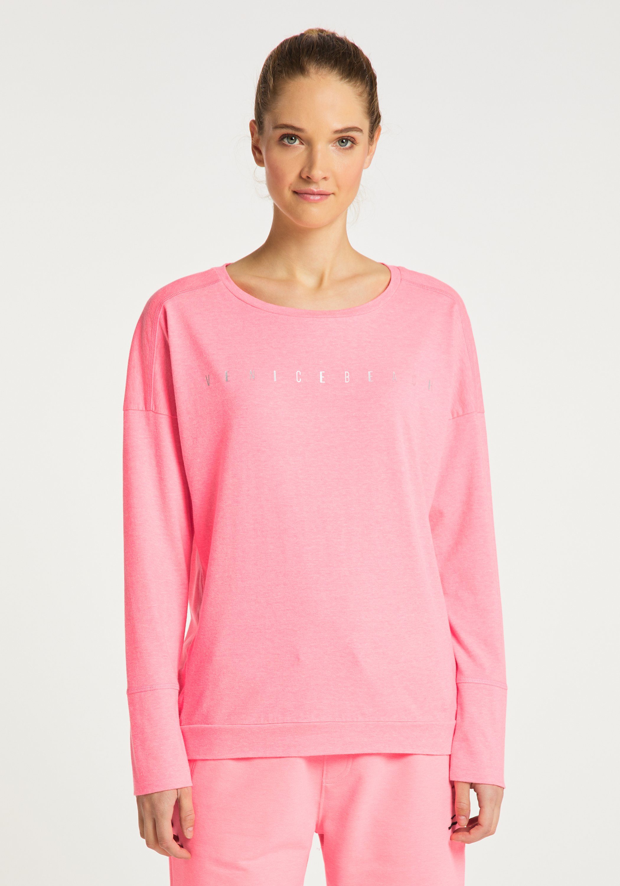 pink Venice Rundhalsshirt (1-tlg) VB Beach LUEMI Sweatshirt hot