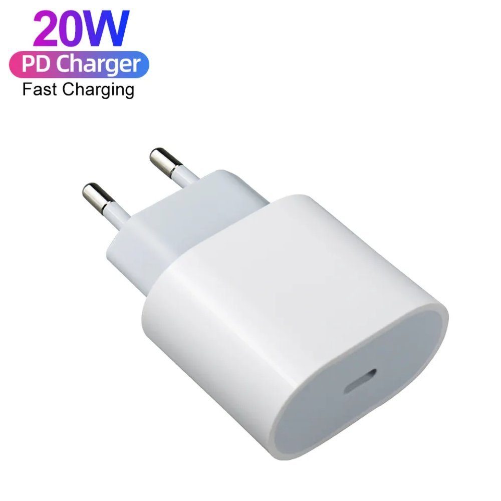 TradeNation USB C Schnell Ladegerät für iPhone 15 14 13 12 Netzteil Power Adapter Smartphone-Ladegerät (Ladegerät + Kabel, 1-tlg., 100/200 cm Lightning Kabel iPhone Ladekabel, iPhone 14 13 12 11 PRO/14 13 12 11 Pro max/12mini/X/XR/SE 2022 2020)