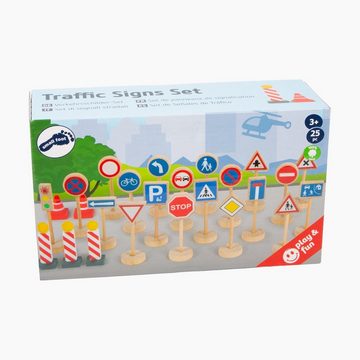 Small Foot Spiel-Verkehrszeichen Verkehrsschilder-Set (packung, 25-tlg), realitätsnah gestaltetes Design