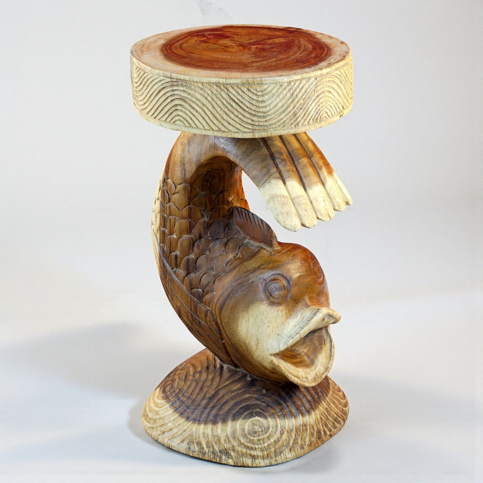 Kinaree Blumentisch Suar Holz Blumenständer DA NANG, Schnitzerei, Handmade, Unikate