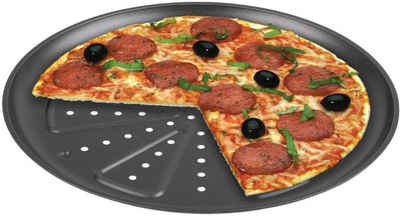 40 Stück Pizzablech Profiqualität Pizzaform flach rund Ø 22 cm Gastlando 