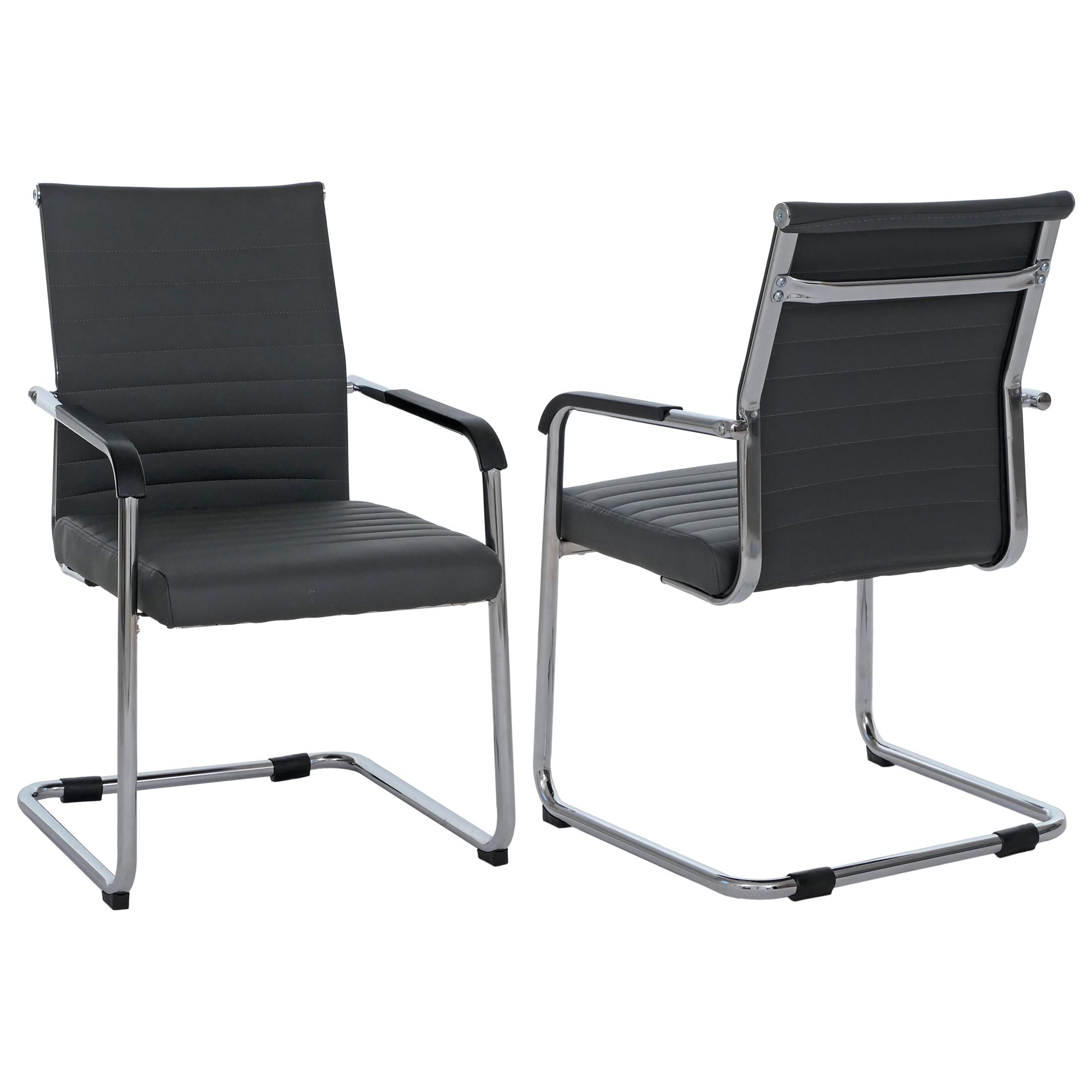 MCW Besucherstuhl MCW-Q85 (Set), Bodenschonende Kunststoffgleiter schützen den Untergrund