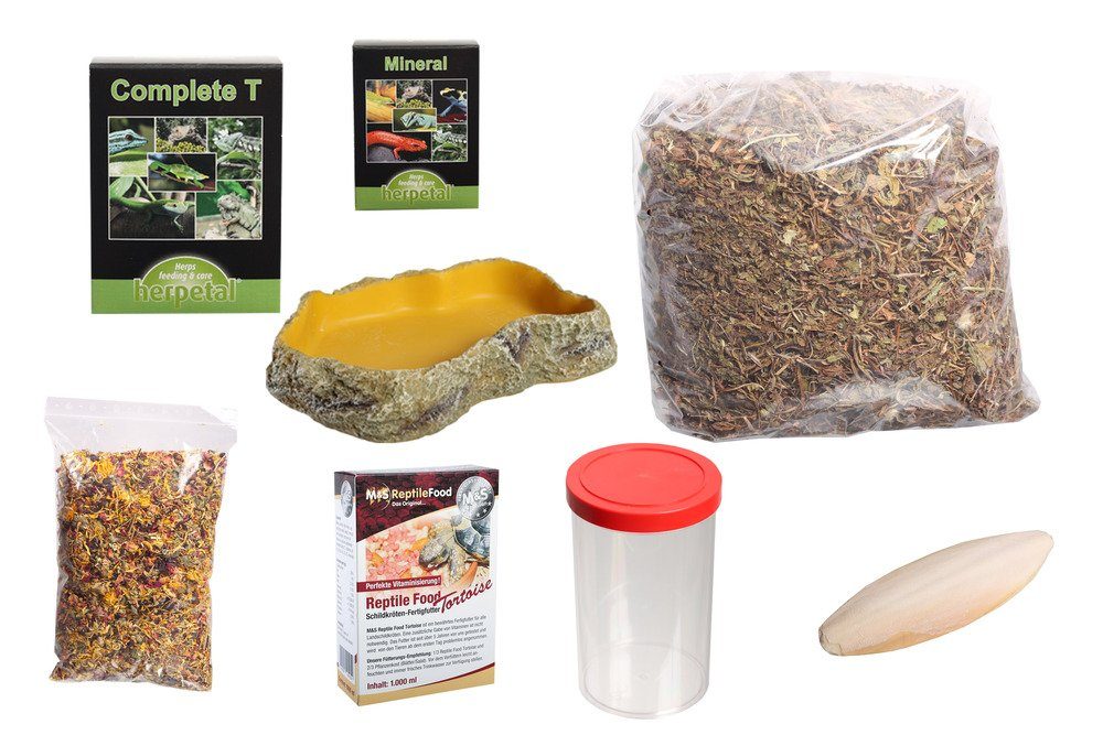 Terrarium SCHILDKRÖTEN Ernährungsset inkl. Vitaminpräparate und Zubehör