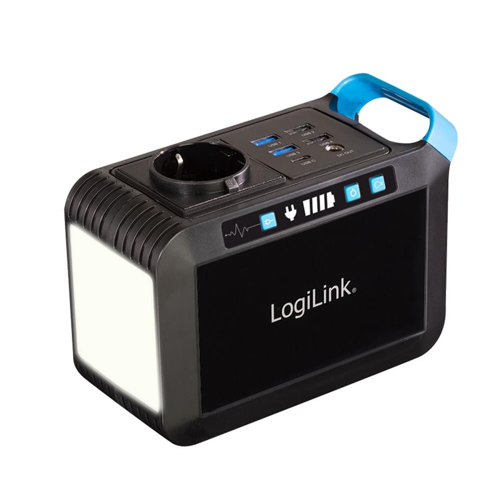 LogiLink PPS0080 Tragbare Solar Powerstation 24000 mAh, Mobile Stromstation, Solargenerator, Outdoor Camping Stromversorgung