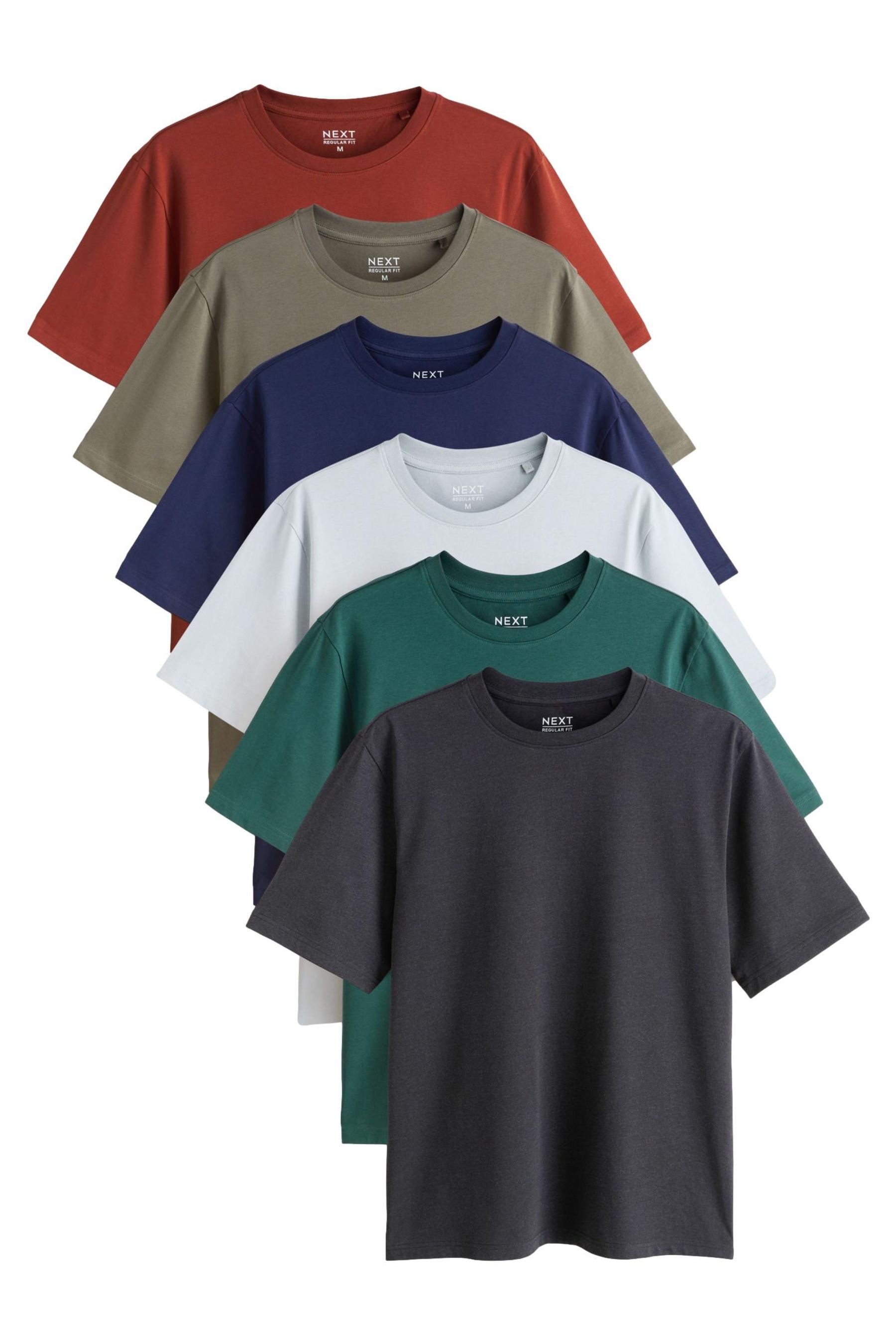 Next T-Shirt Essential Regular Fit T-Shirts, 6er-Pack (6-tlg)
