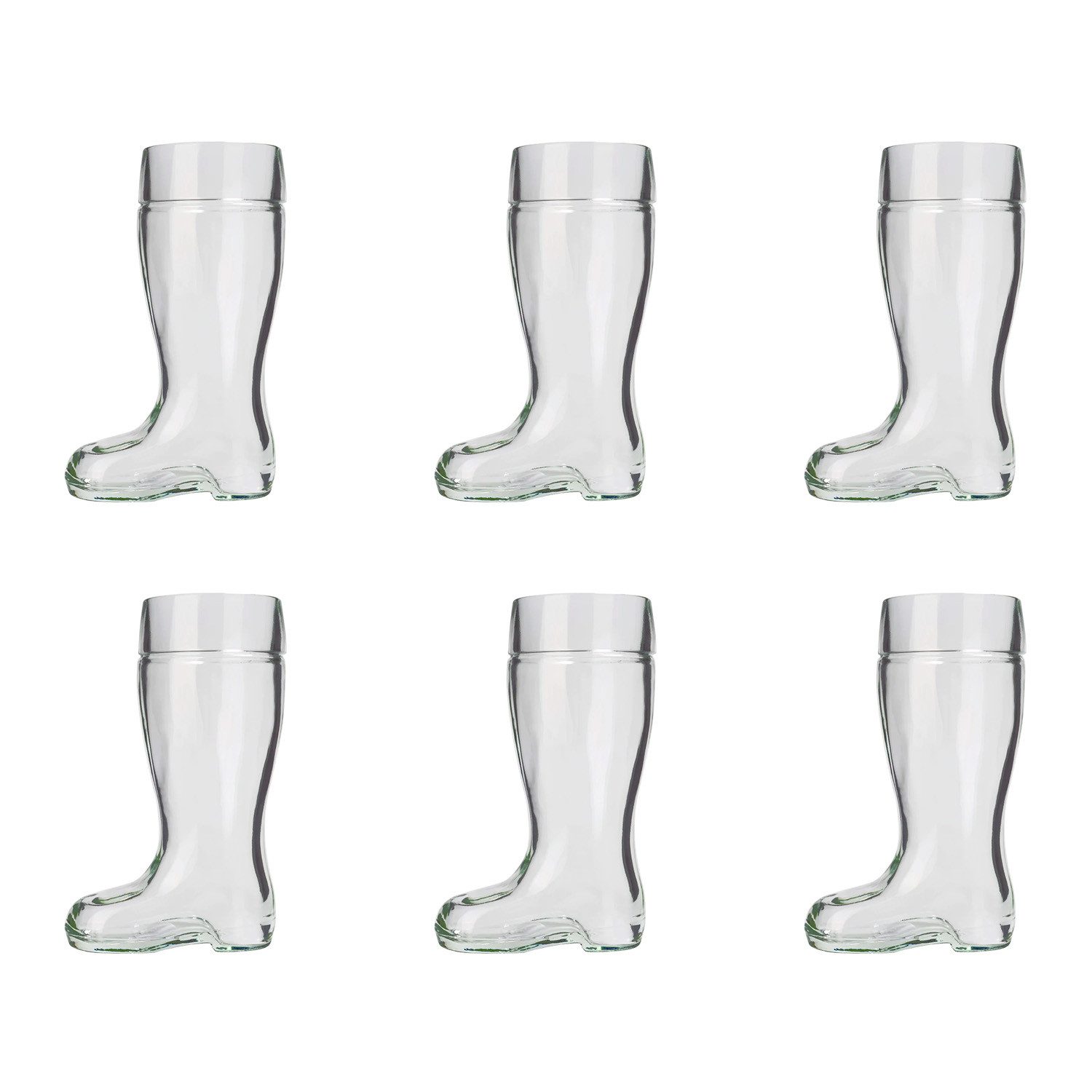 ich-zapfe Bierglas Пивные бокалы, Bierstiefel 6er Set - 0,25 Liter