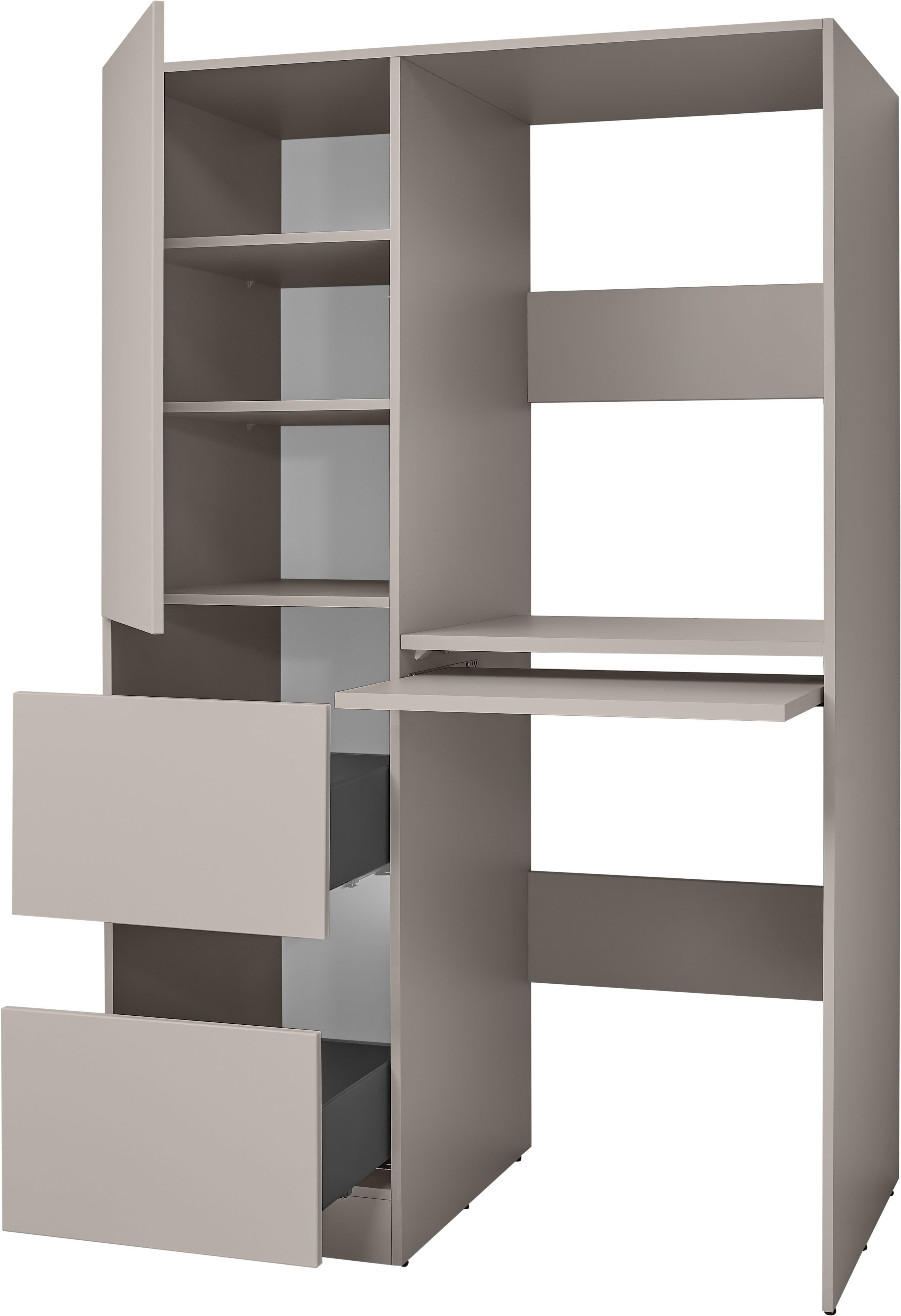 BASIC by Balculina Waschmaschinenumbauschrank Washhome B/H/T 116x185x68 cm (1-St) Breite 116cm, Metallschubkästen, Softclose