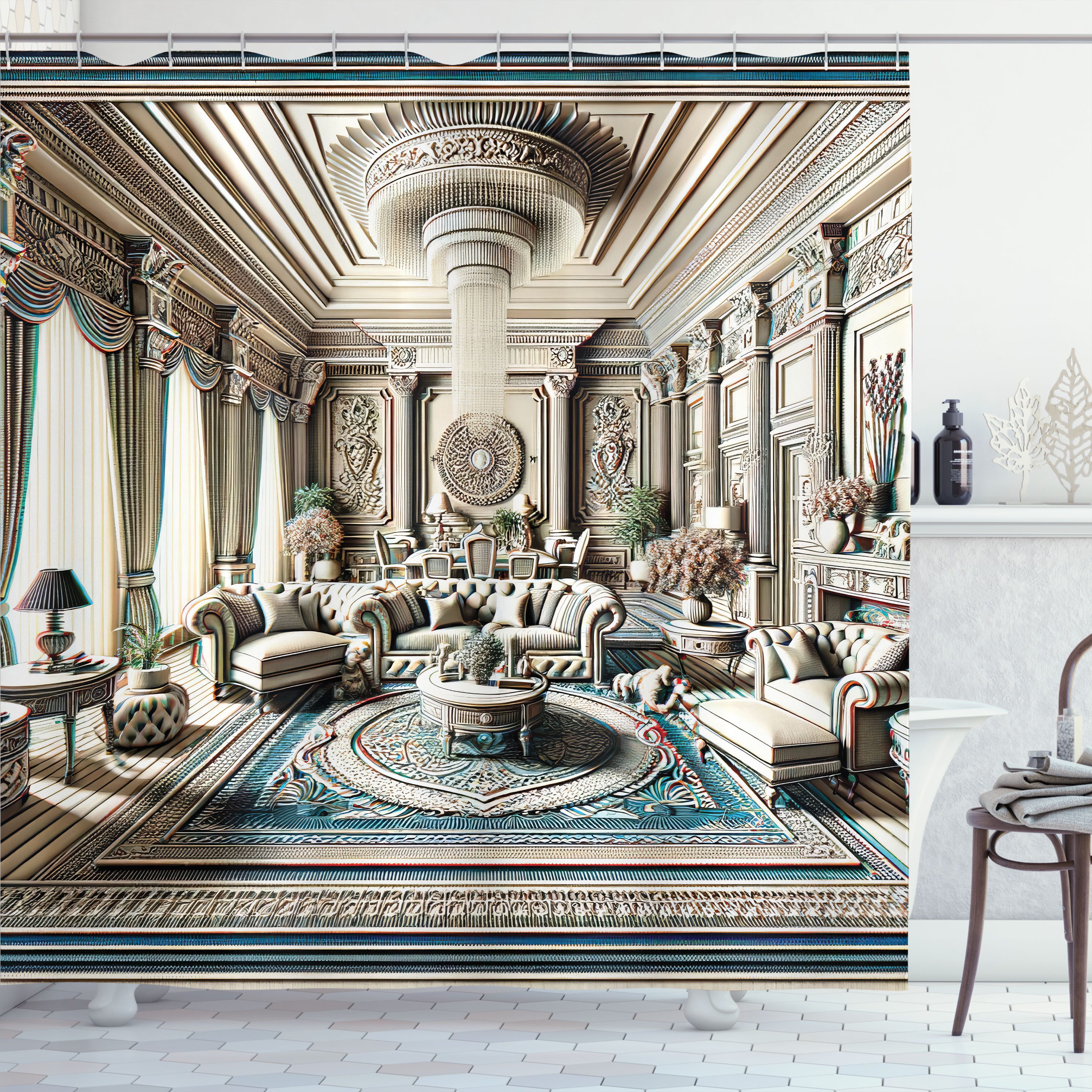 Abakuhaus Duschvorhang Moderner Digitaldruck mit 12 günstig online kaufen