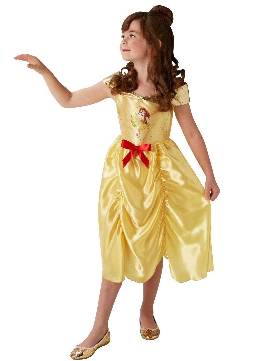 Metamorph Kostüm Disney Prinzessin Belle Classic Kostüm für Kinder, Offizielles Kinderkleid zum Disney Märchenfilm 'Die Schöne und das B