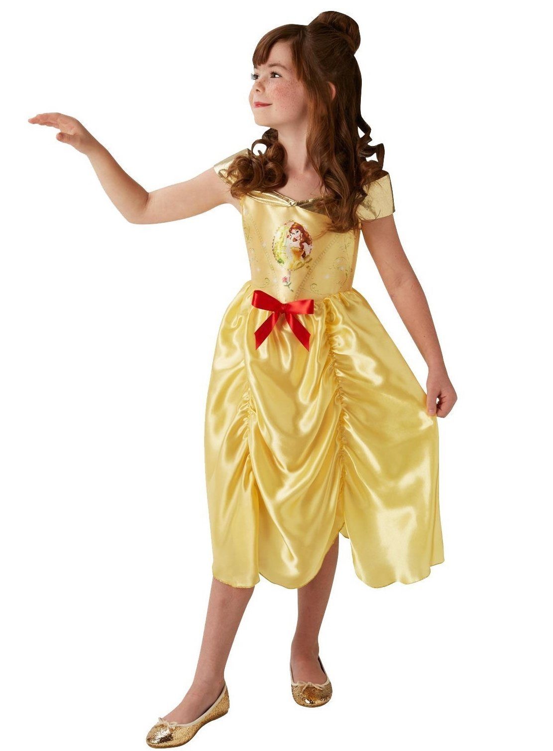 Metamorph Prinzessin-Kostüm Disney Prinzessin Belle Classic Kostüm für Kinder, Offizielles Kinderkleid zum Disney Märchenfilm 'Die Schöne und das B