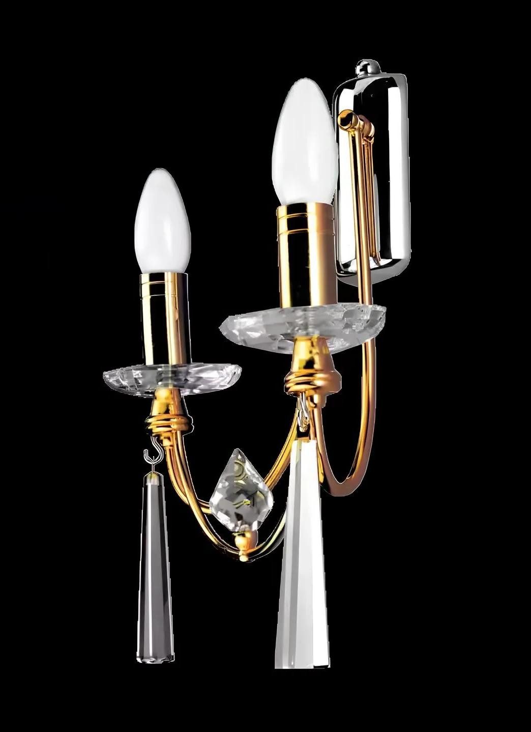 Xlmoebel Wandleuchte Elegante Hängelampe mit Kristallen für stilvolle Akzente, Keine Funktionen, Hergestellt in Europa