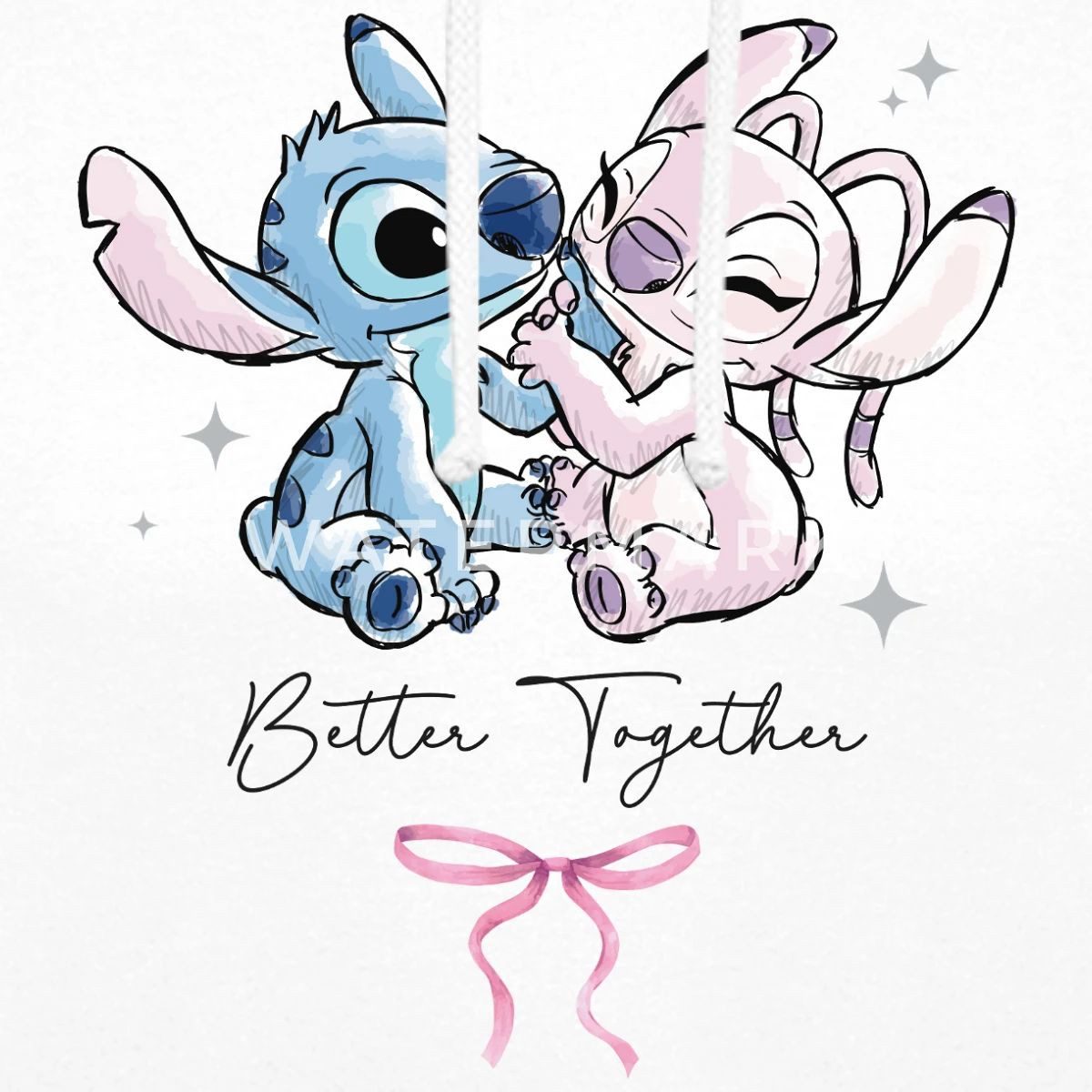 Spreadshirt Hoodie Lilo & Stitch, Angel Und Stitch Better Together Unisex Hoodie (1-tlg)