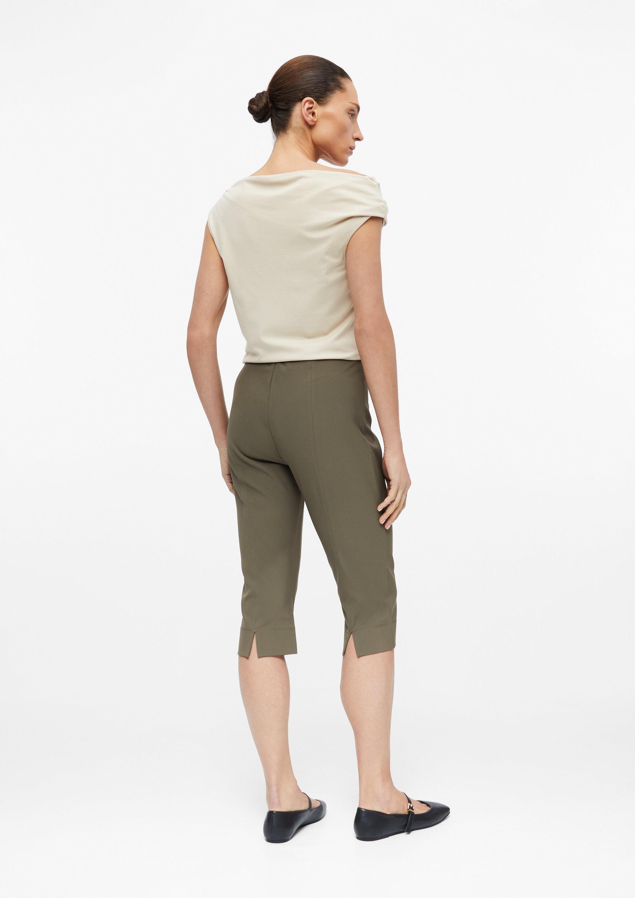 comma Caprihose Hose Capri-Hose im Skinny Fit mit Schlitz