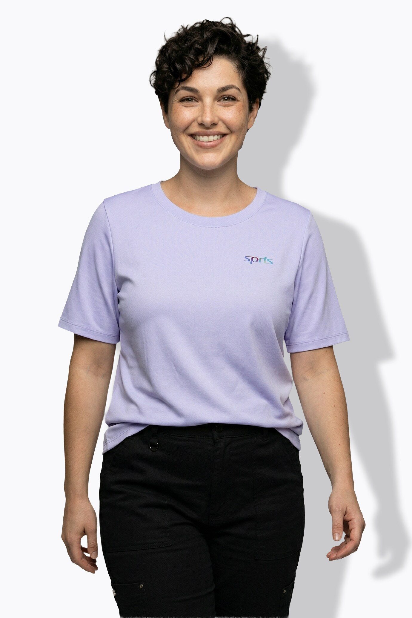 Ulla Popken T-Shirt Funktions-Shirt Rückendruck Classic Rundhals