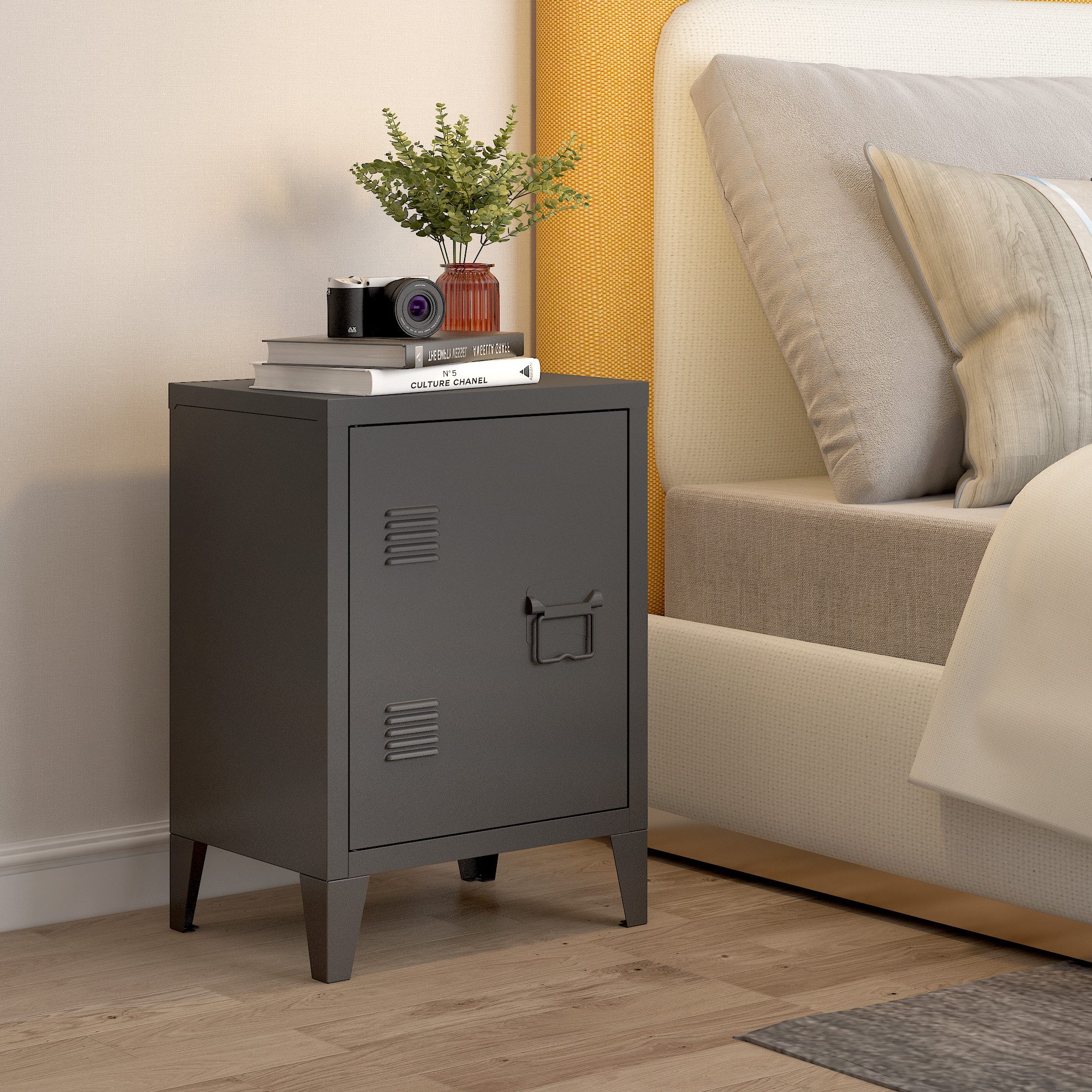 en.casa Nachtschrank »Inari« mit Türgriff rechts günstig online kaufen