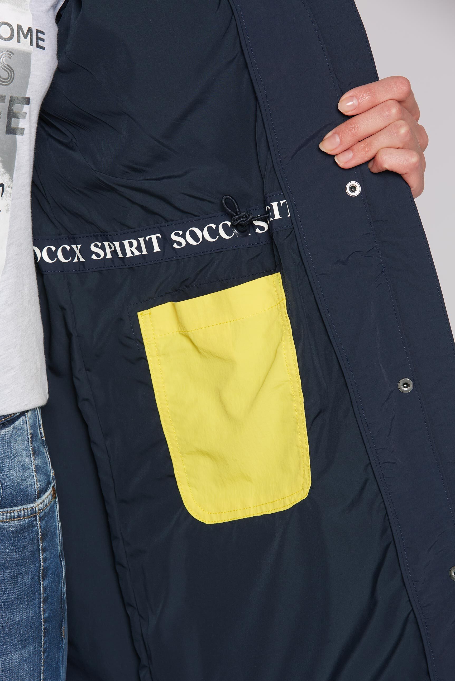 SOCCX Parka mit Rippbündchen im Ärmel