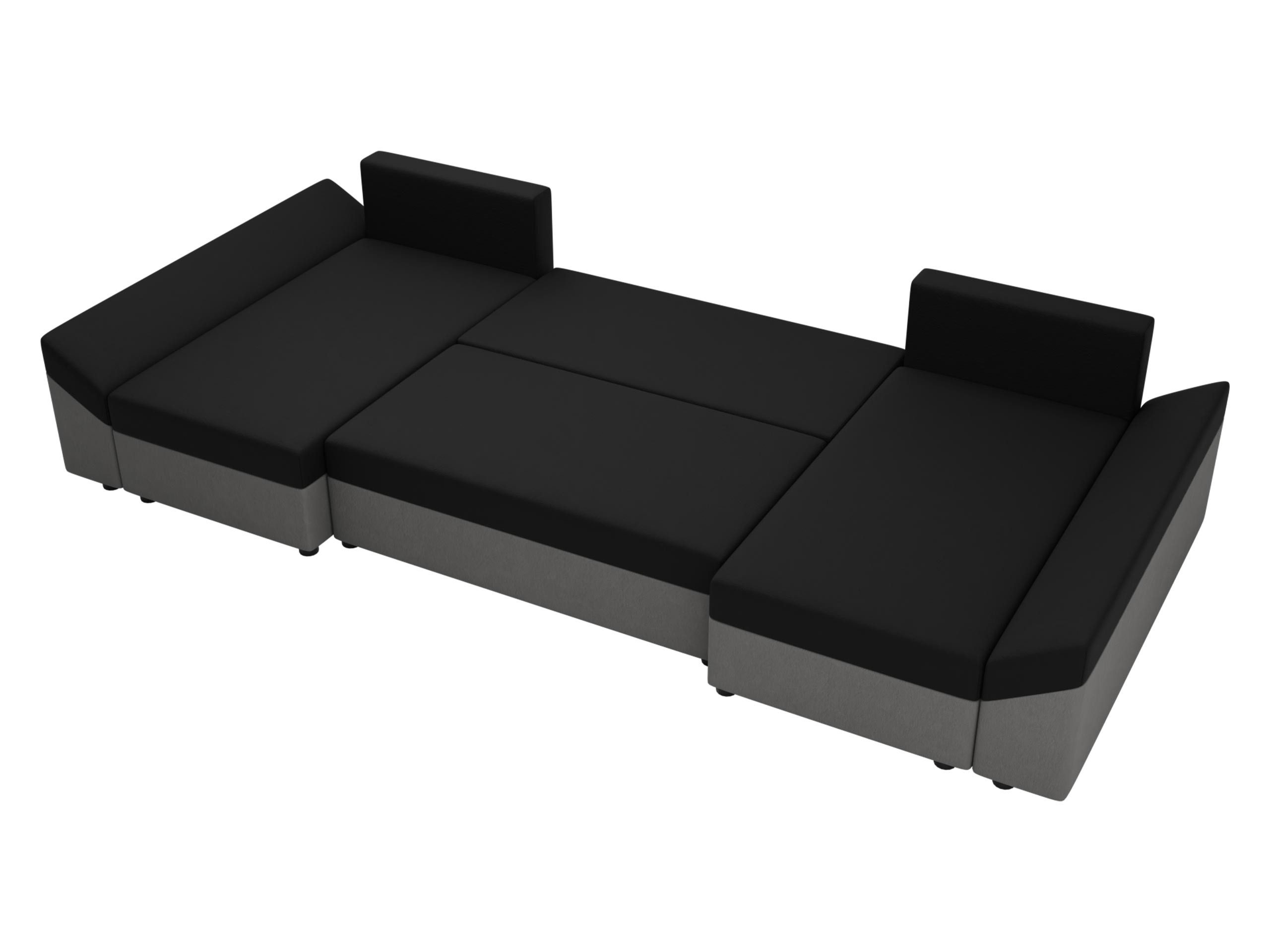 MIRJAN24 Wohnlandschaft Dante U Cord, mit Schlaffunktion und Bettkasten, 5 Sitzer, Symmetrisches U-Form