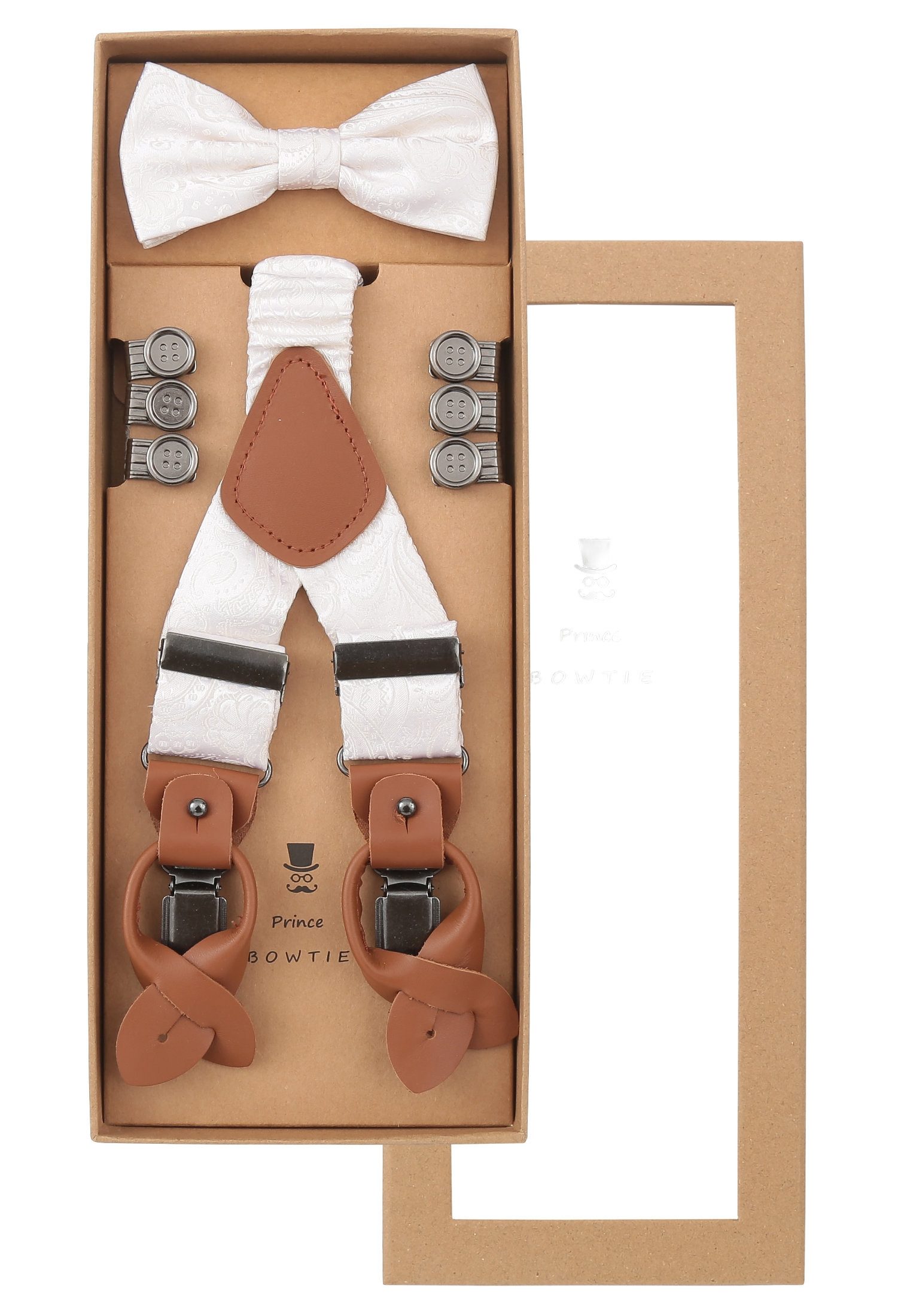 Fliege SET HOSENTRAEGER+FLIE, CHAMPAGNER