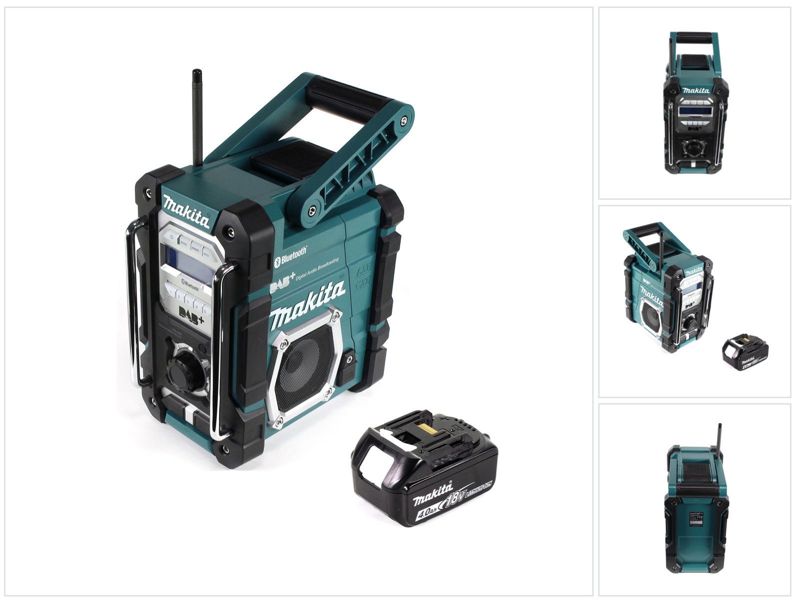 Makita DMR 112 M1 Akku Baustellen Radio 7,2 - 18V Bluetooth DAB+ + 1x 4,0Ah Baustellenradio