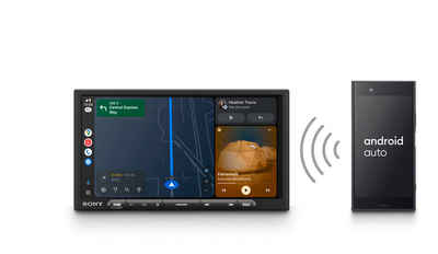 Sony 2-DIN Autoradio XAV-AX4050 mit DAB+ Tuner und DAB+ Antenne Autoradio (Digitalradio (DAB)