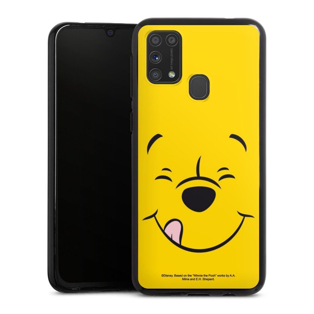 DeinDesign Handyhülle Winnie Puuh Offizielles Lizenzprodukt Disney Puuh Closeup, Samsung Galaxy M31 Silikon Hülle Bumper Case Handy Schutzhülle