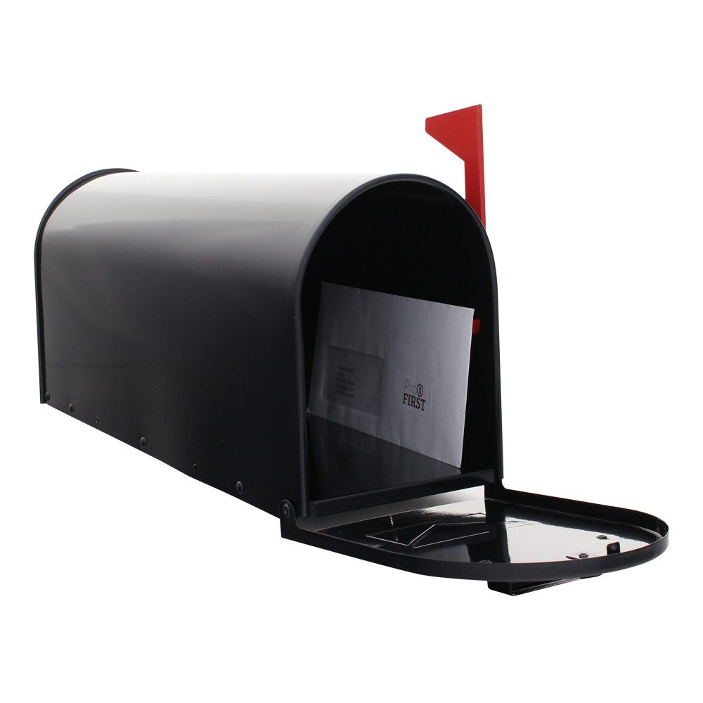 Profirst Amerikanischer Briefkasten Mail PM 630 Mailbox (Schwarz, Stahl)