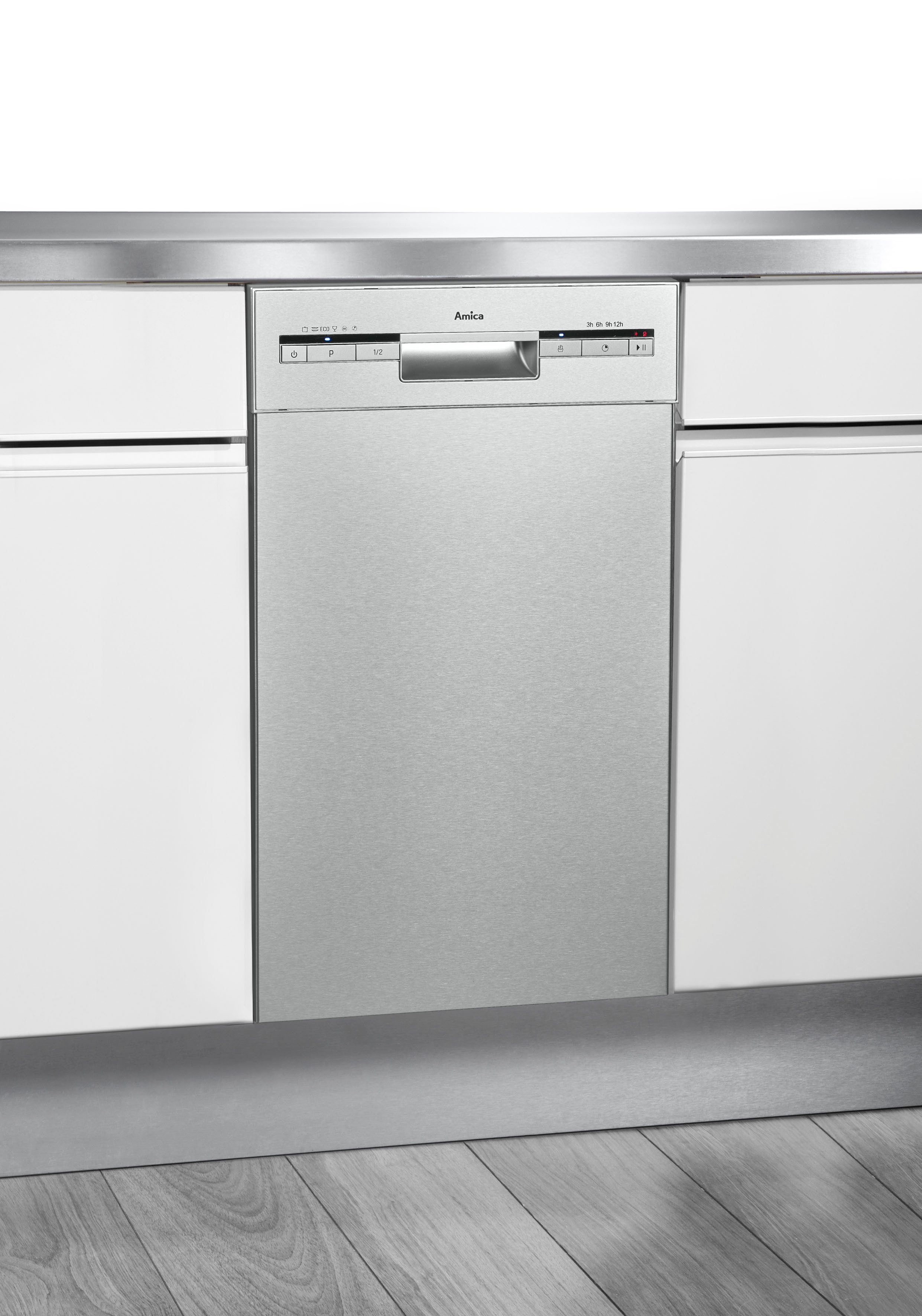 Amica Unterbaugeschirrspüler EGSPU 500 911 E, 10 Maßgedecke, Geschirrspüler mit flexiblen Programmen und komfortabler Planung.