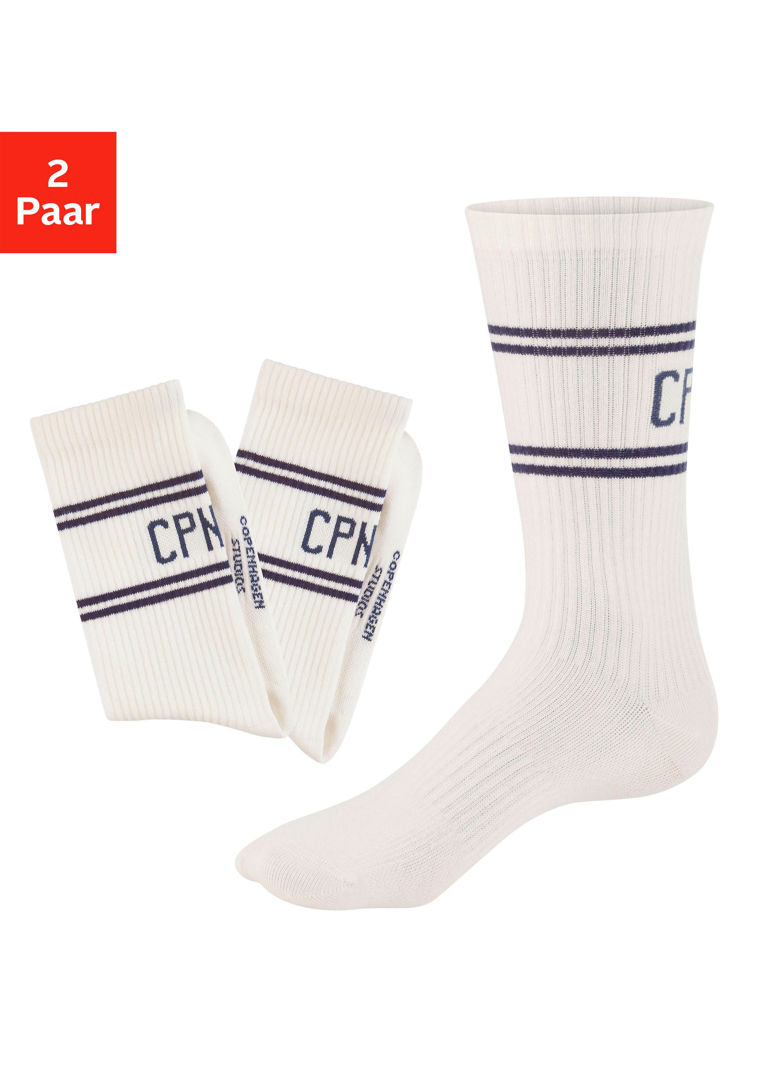 Copenhagen Studios Langsocken (Packung, 2-Paar) mit Pikeé-Struktur unter der Sohle. Reduzierter Preis € 16,00. Unverbindliche Preisempfehlung € 25,00