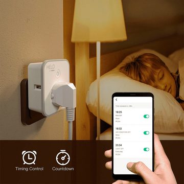 Strong Steckdose HELO Wi-Fi Smart Plug mit 2x USB Ports Netzstecker, mit Strommessfunktion