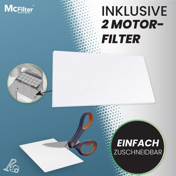 McFilter Staubsaugerbeutel Beutel, passend für AEG VX6-2-CR-A Staubsauger, 10 St., 3-lagiger Staubbeutel mit Kunststoffdeckscheibe, inkl. 2 Filter