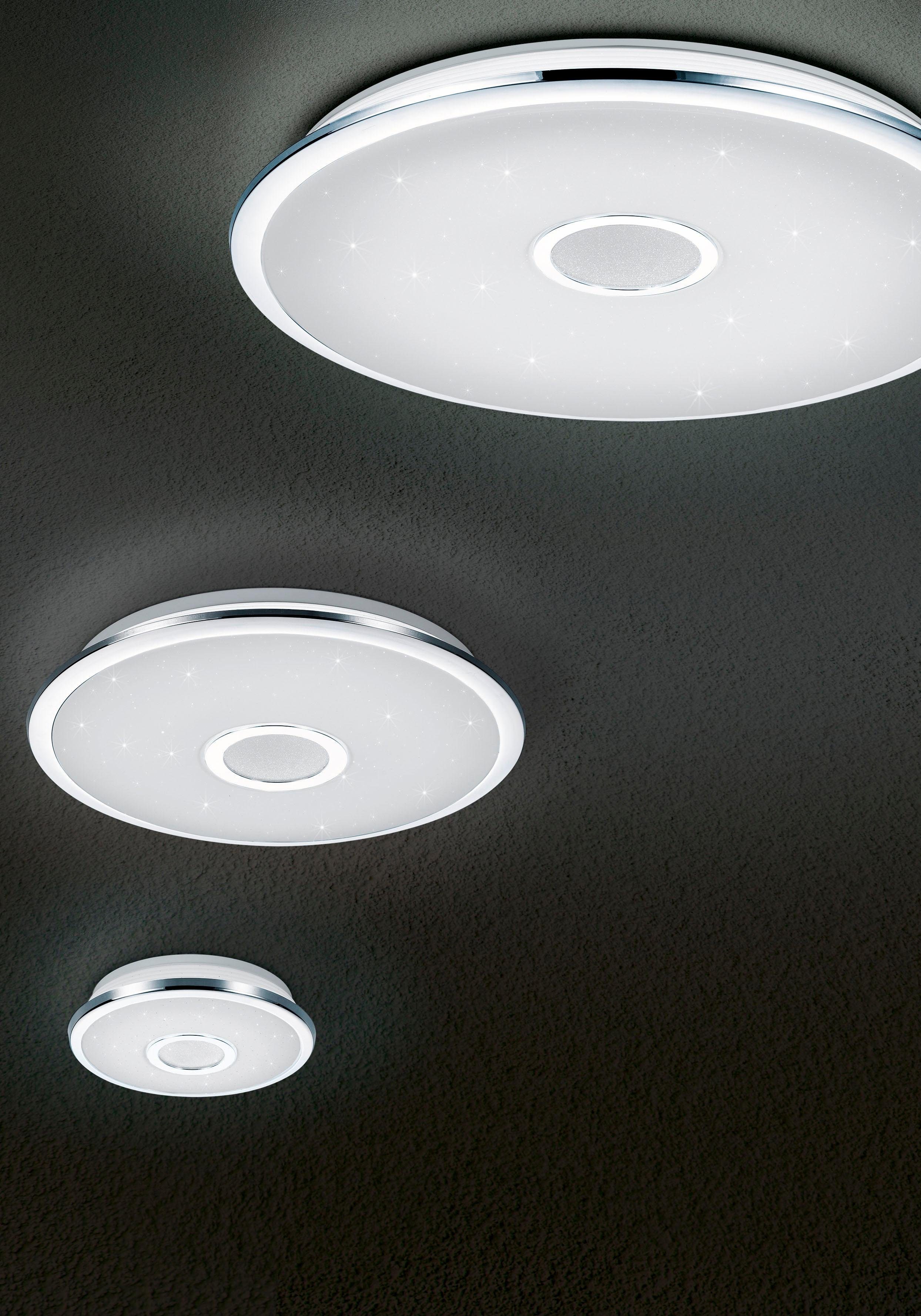 TRIO Leuchten LED Deckenleuchte Farbwechsel, Neutralweiß, Kaltweiß, LED fest Warmweiß, OSAKA, Deckenlampe Nachtlichtfunktion, integriert, LED Tageslichtweiß