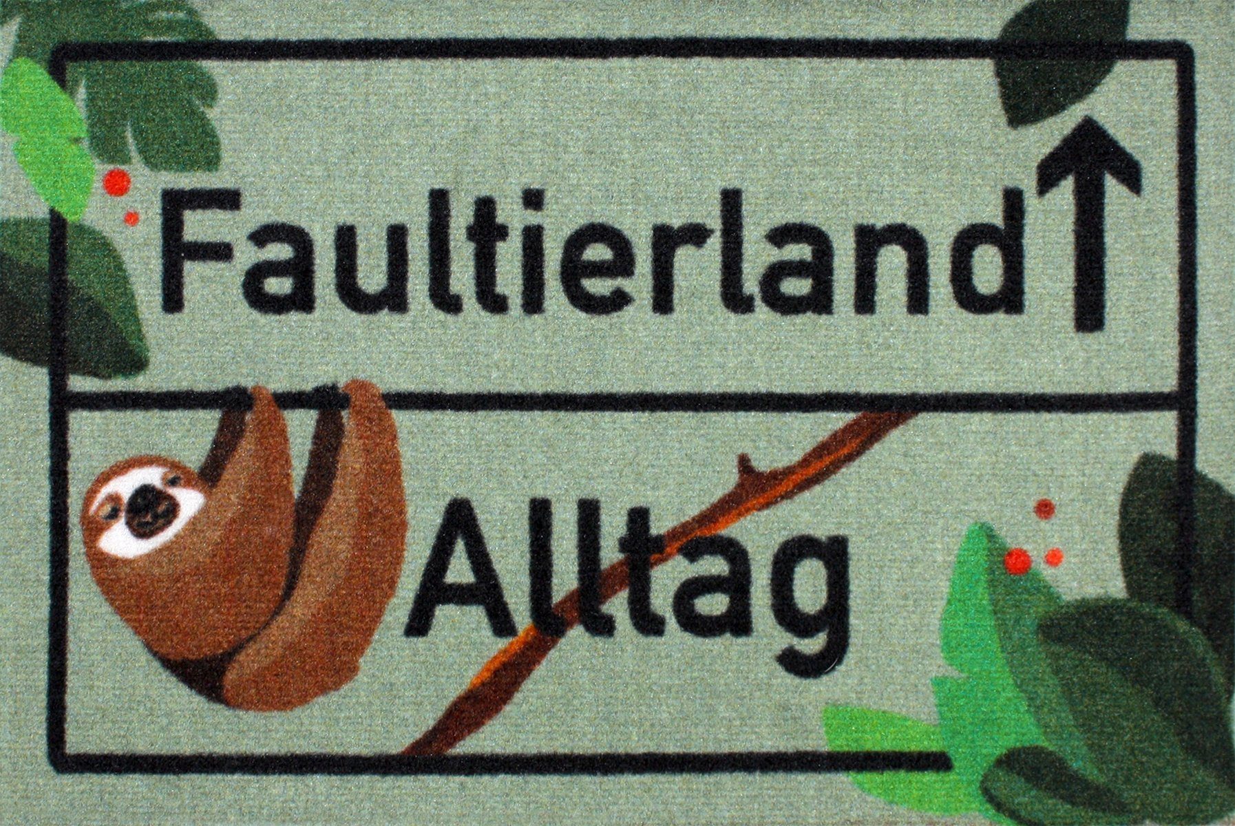 Fußmatte Faultierland Fußmatte 40 x 60 cm, Close Up, Höhe: 40 mm