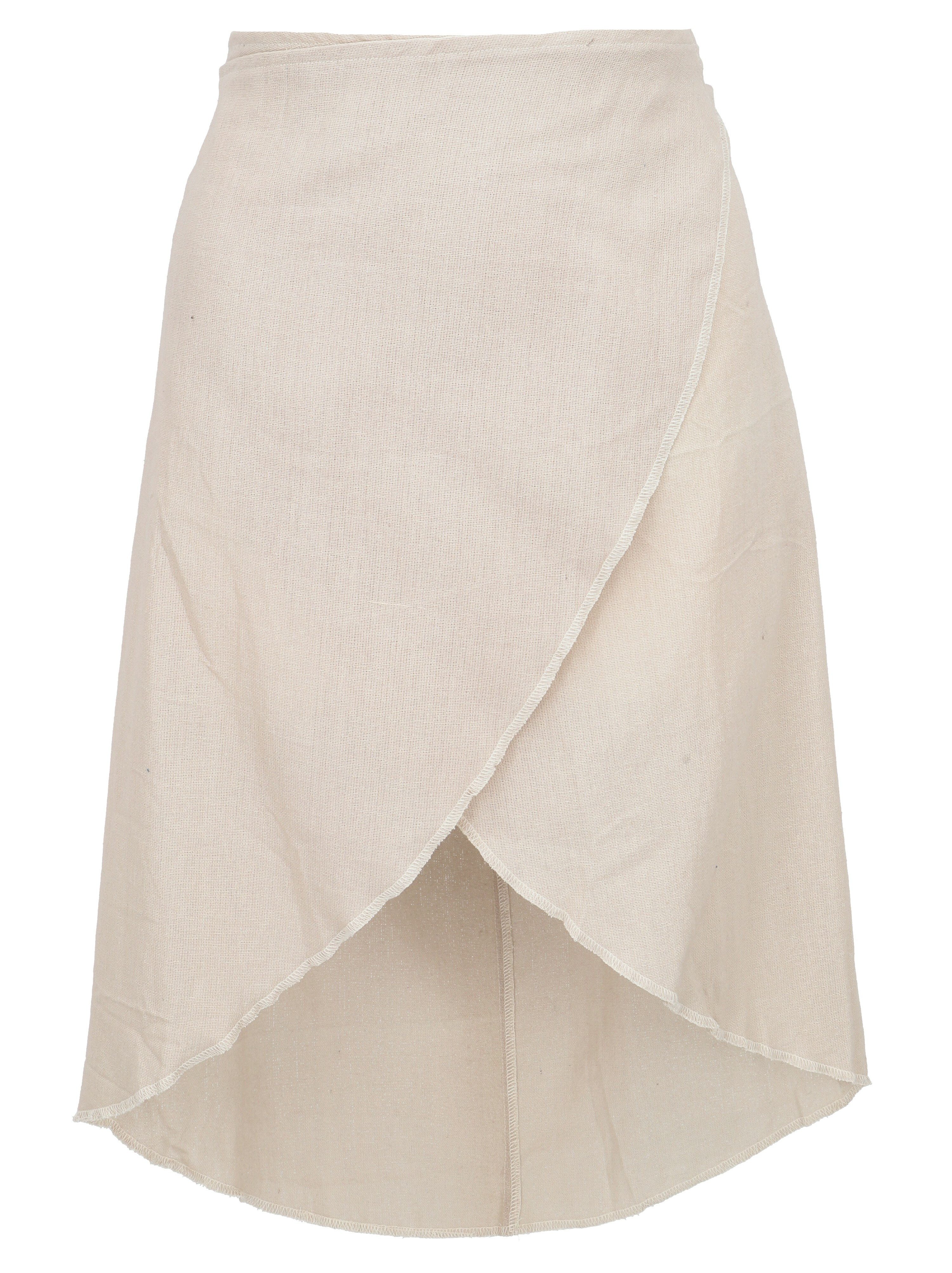 Guru-Shop Minirock Psytrance Goa Wickelrock, Minirock - naturweiß alternati günstig online kaufen